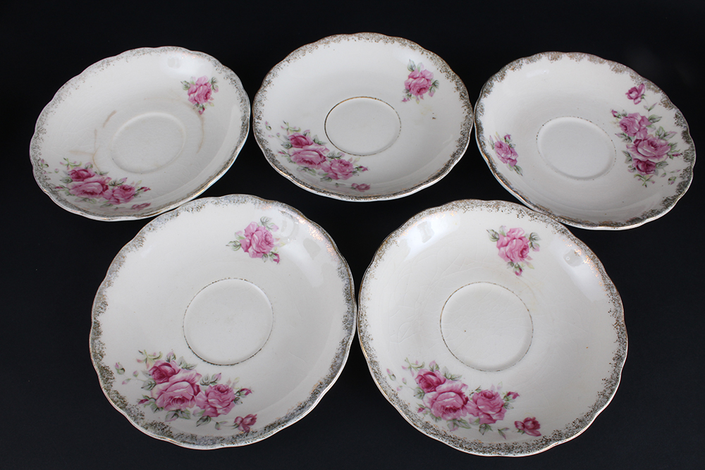 Two Sets of Porcelain Saucers