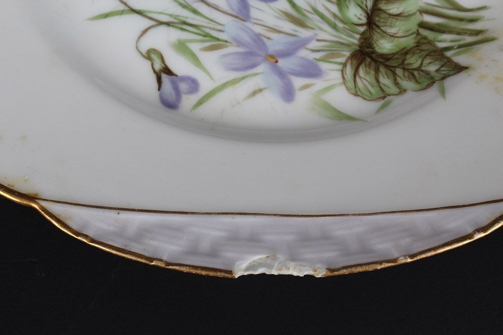 Haviland France Limoges Salad Plates and Footed Bowl