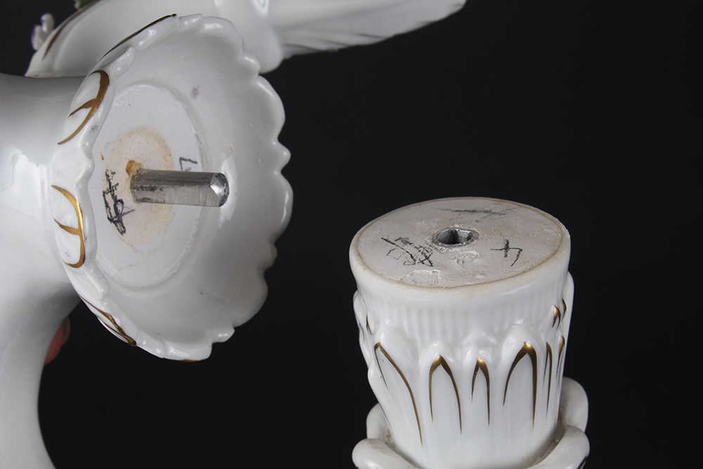 Antique German Porcelain Von Schierholz Candelabras