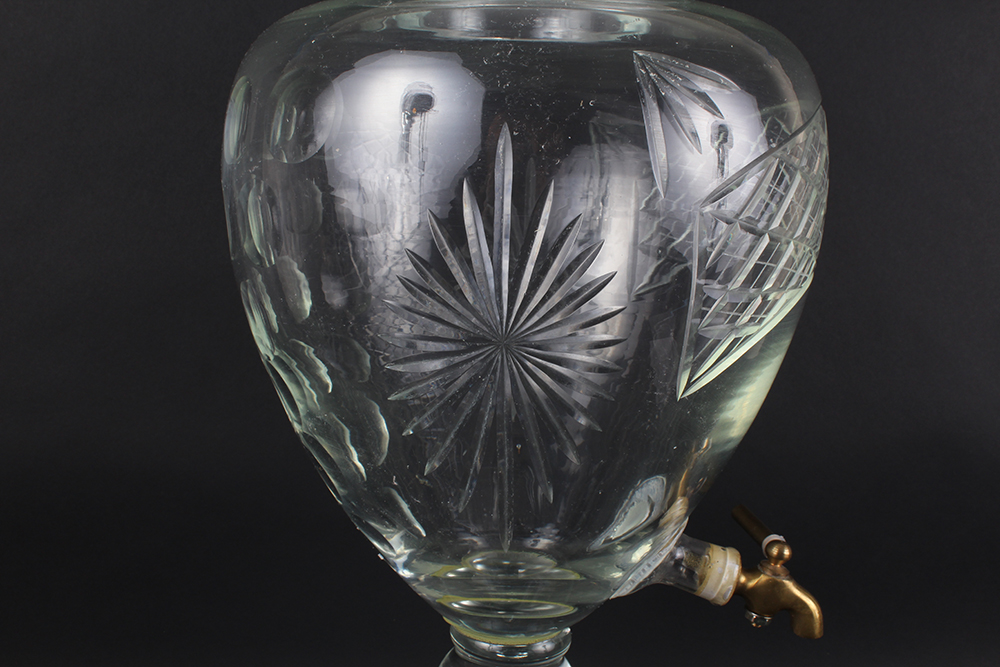 Antique Cut Glass Apothecary Drink Dispenser