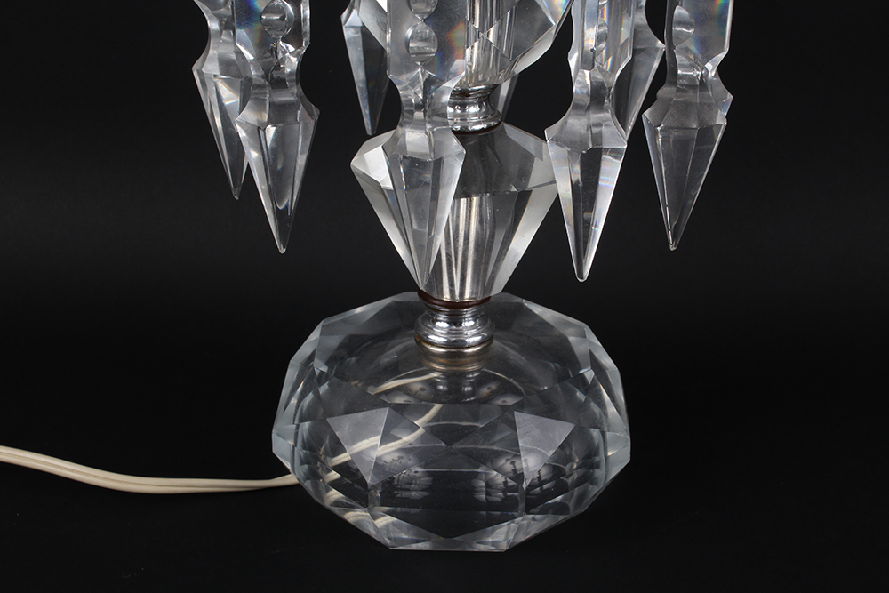 Cut Crystal Lamp with Prisms