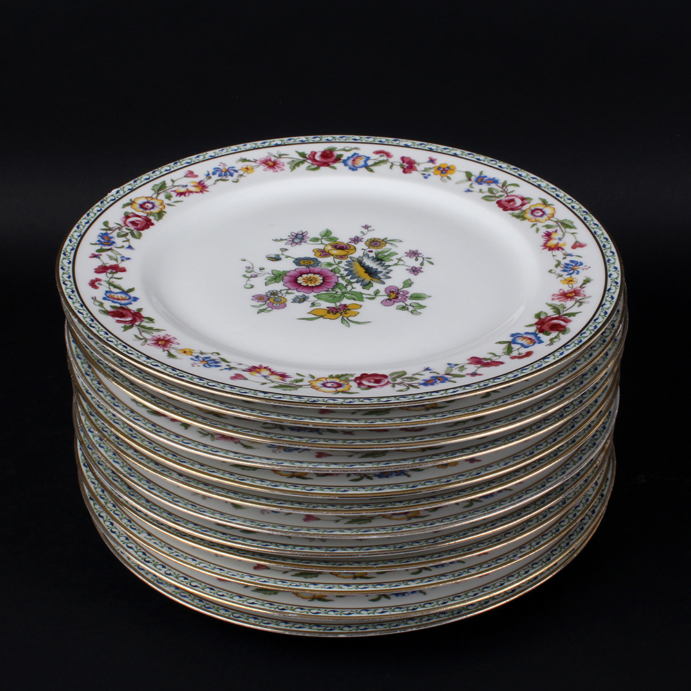 Charles Ahrenfeldt French Limoges Porcelain Dinner Plates