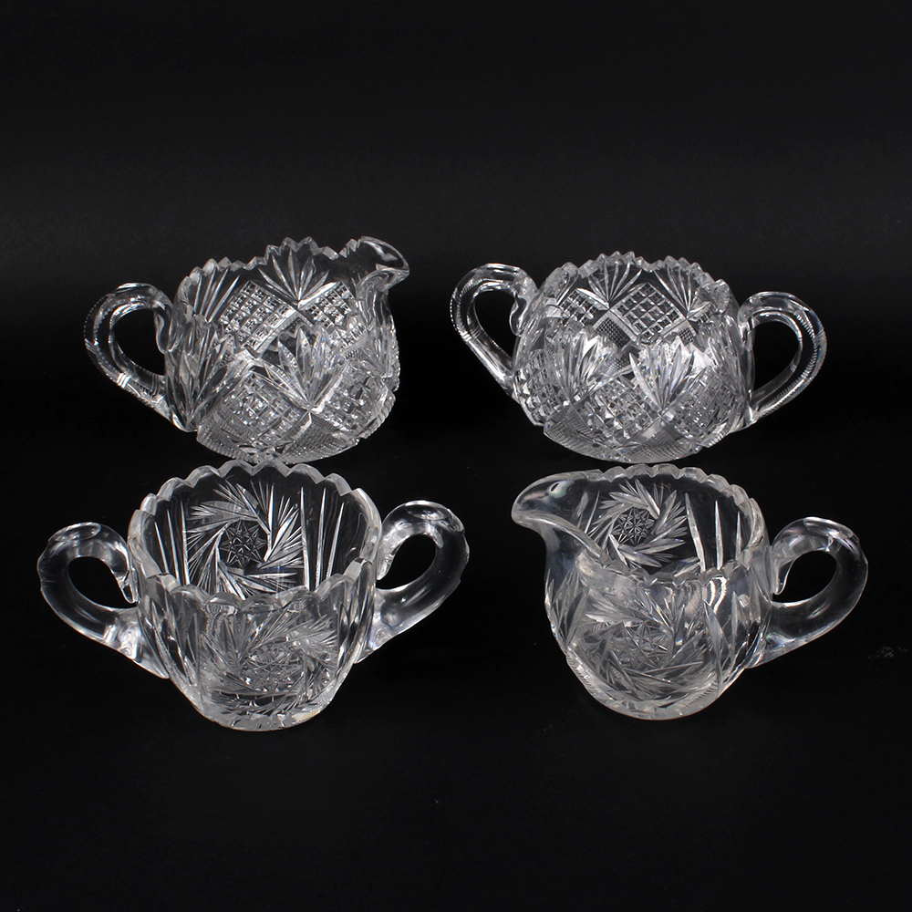 Cut Crystal Cream and Sugar Sets