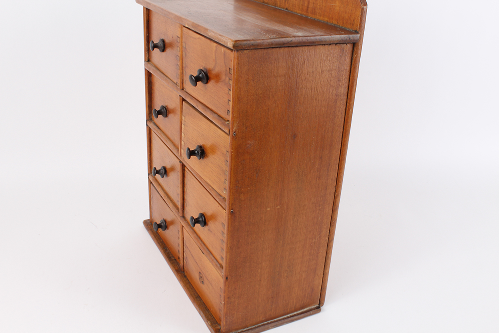 Antique Pine Eight Drawer Spice Box