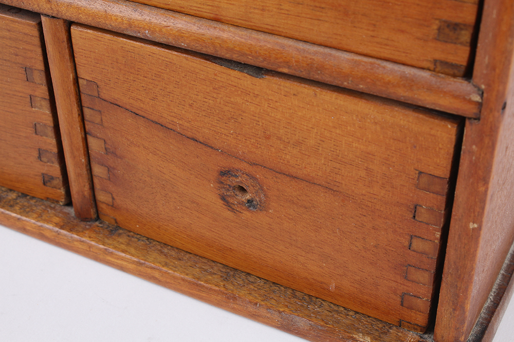 Antique Pine Eight Drawer Spice Box