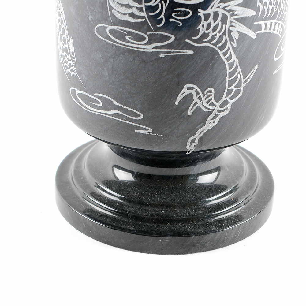 Etched Dragon Marble Vase