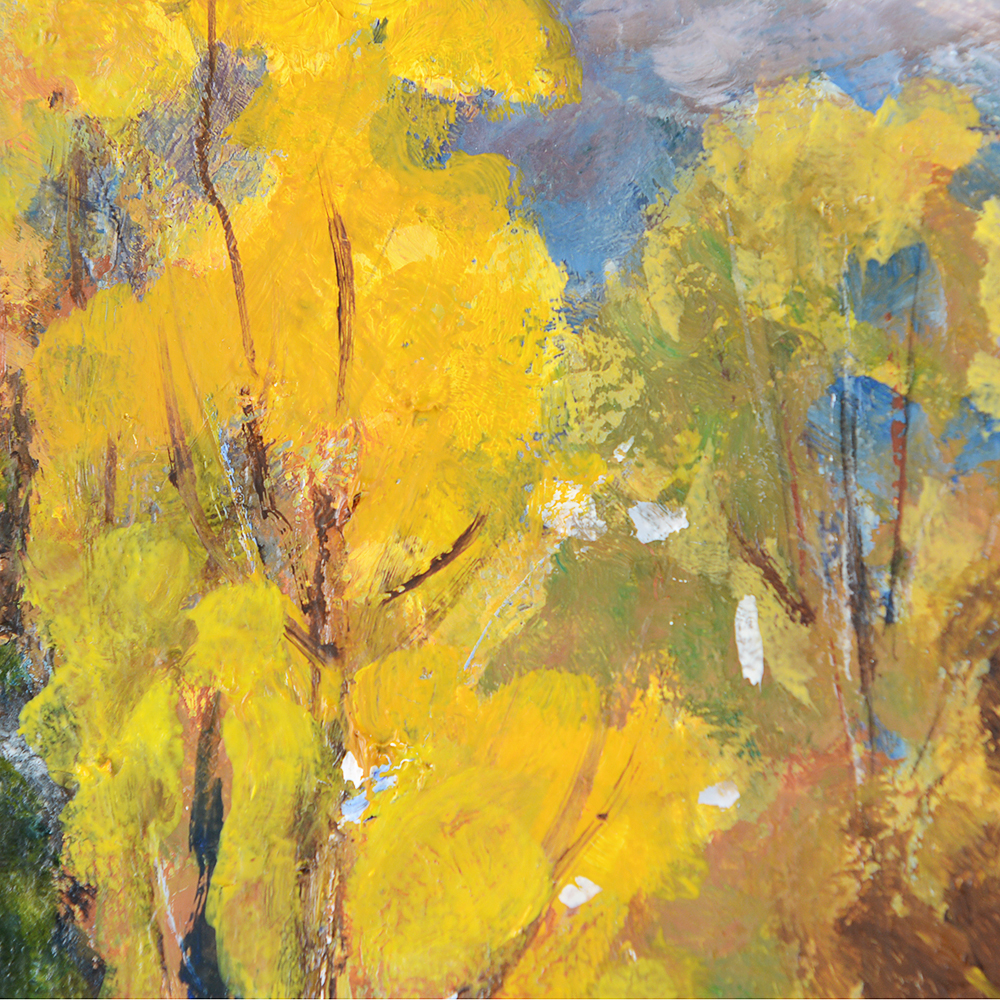 Original Teresa Hahnel 'Winter in Utah' Oil Painting