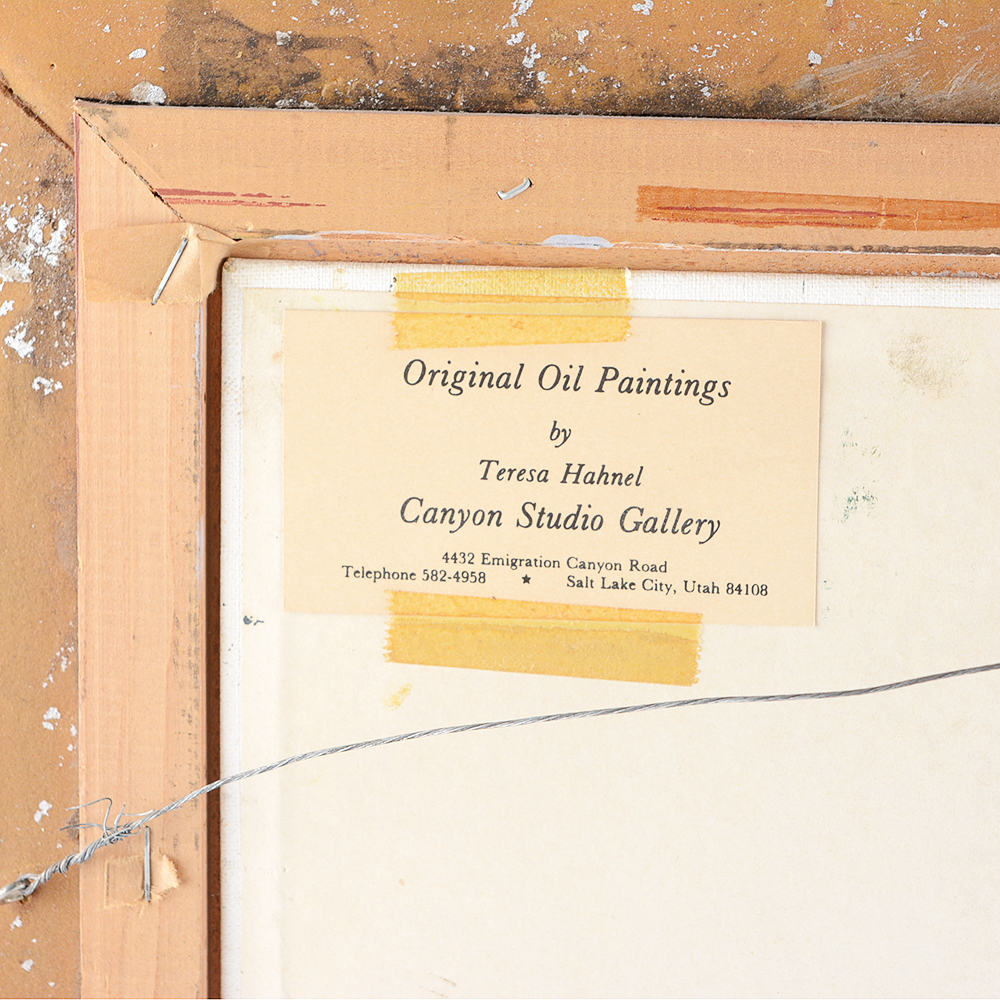 Original Teresa Hahnel 'Winter in Utah' Oil Painting