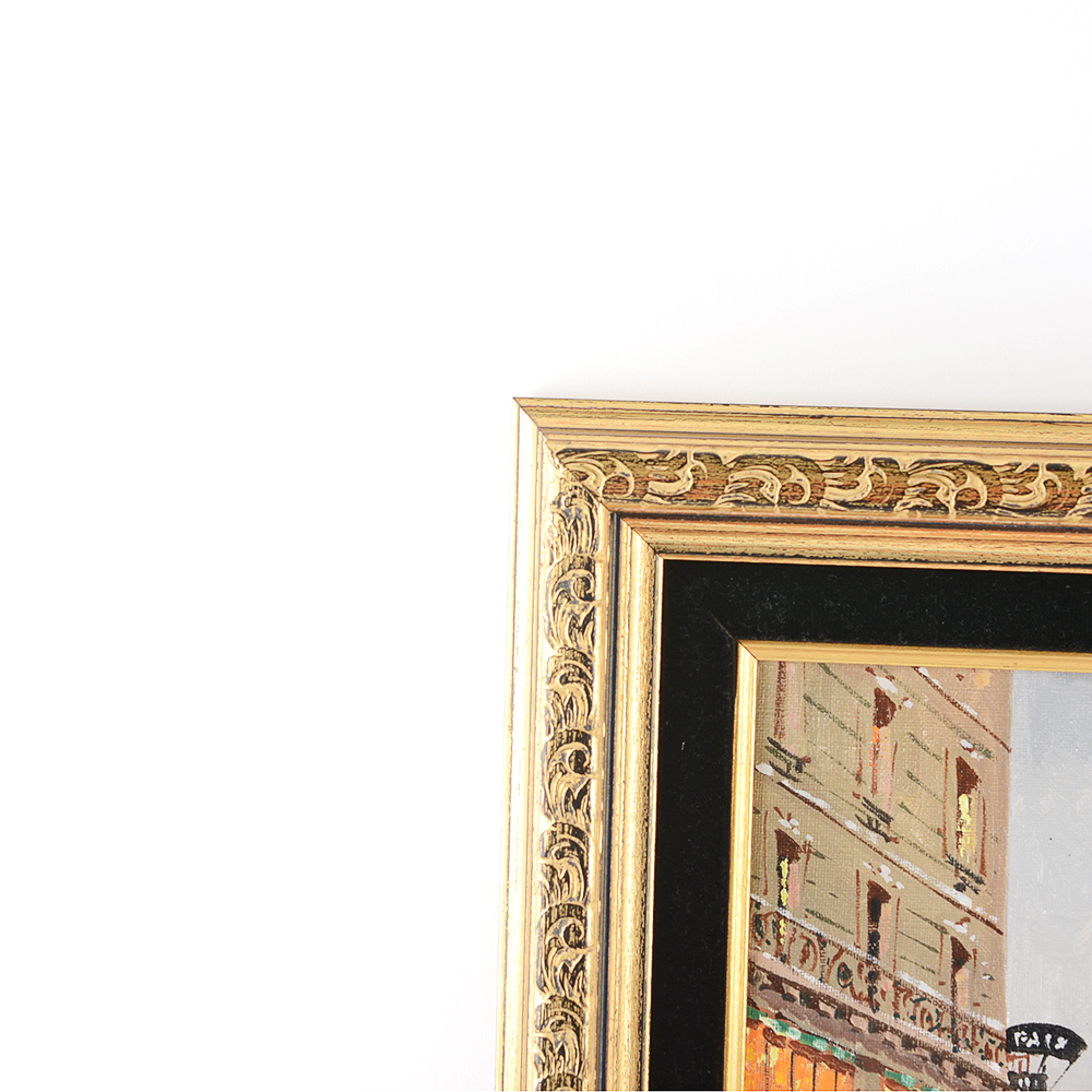 Paris Winterscene Oil on Canvas