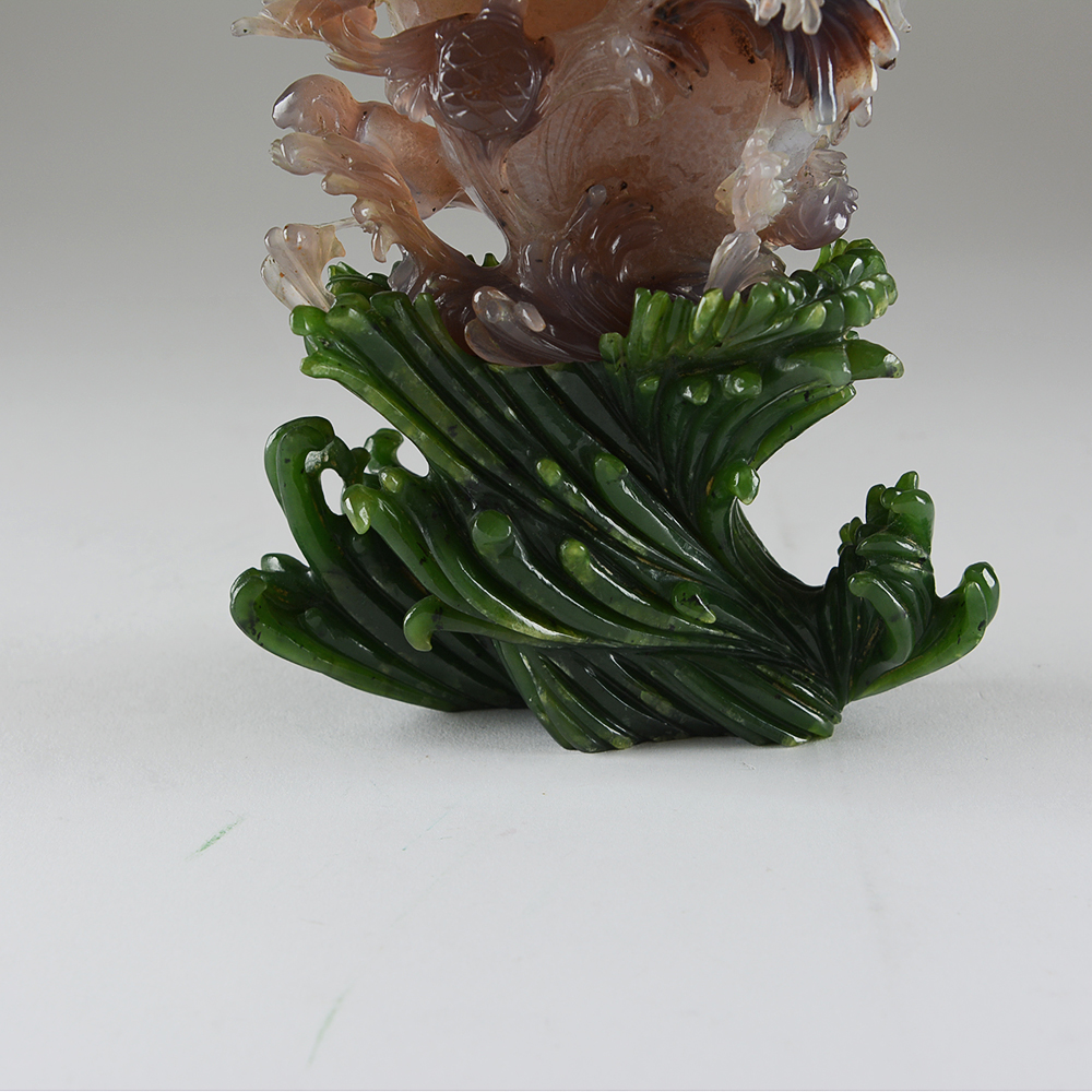 Carved Stone Sculpture and Base