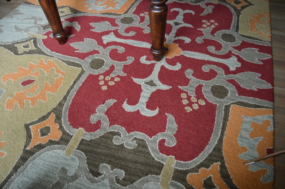 Colorful Contemporary Machine Made Floral Area Rug