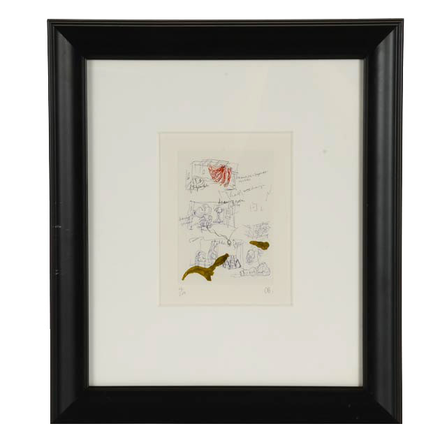 Claes Oldenburg LE Color Lithograph "Installation Study"