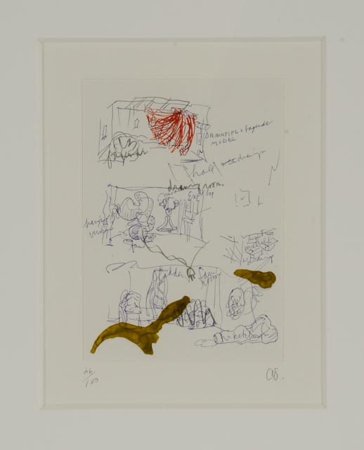 Claes Oldenburg LE Color Lithograph "Installation Study"