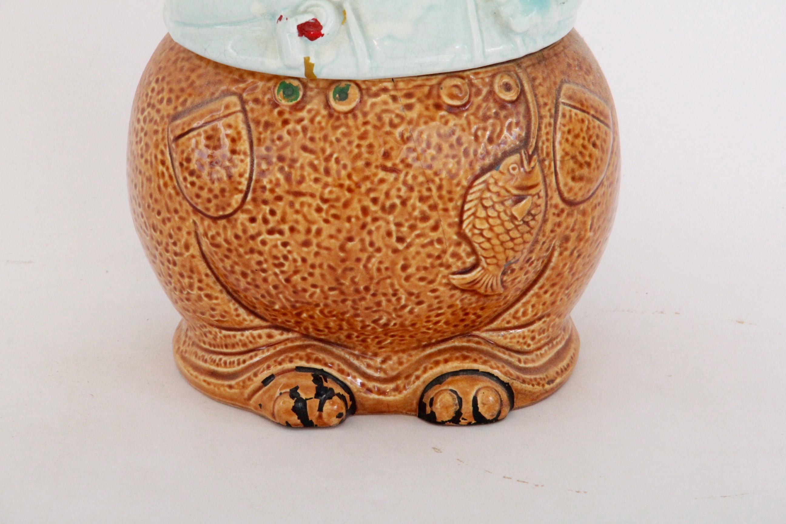 Vintage Hippo Ceramic Cookie Jar
