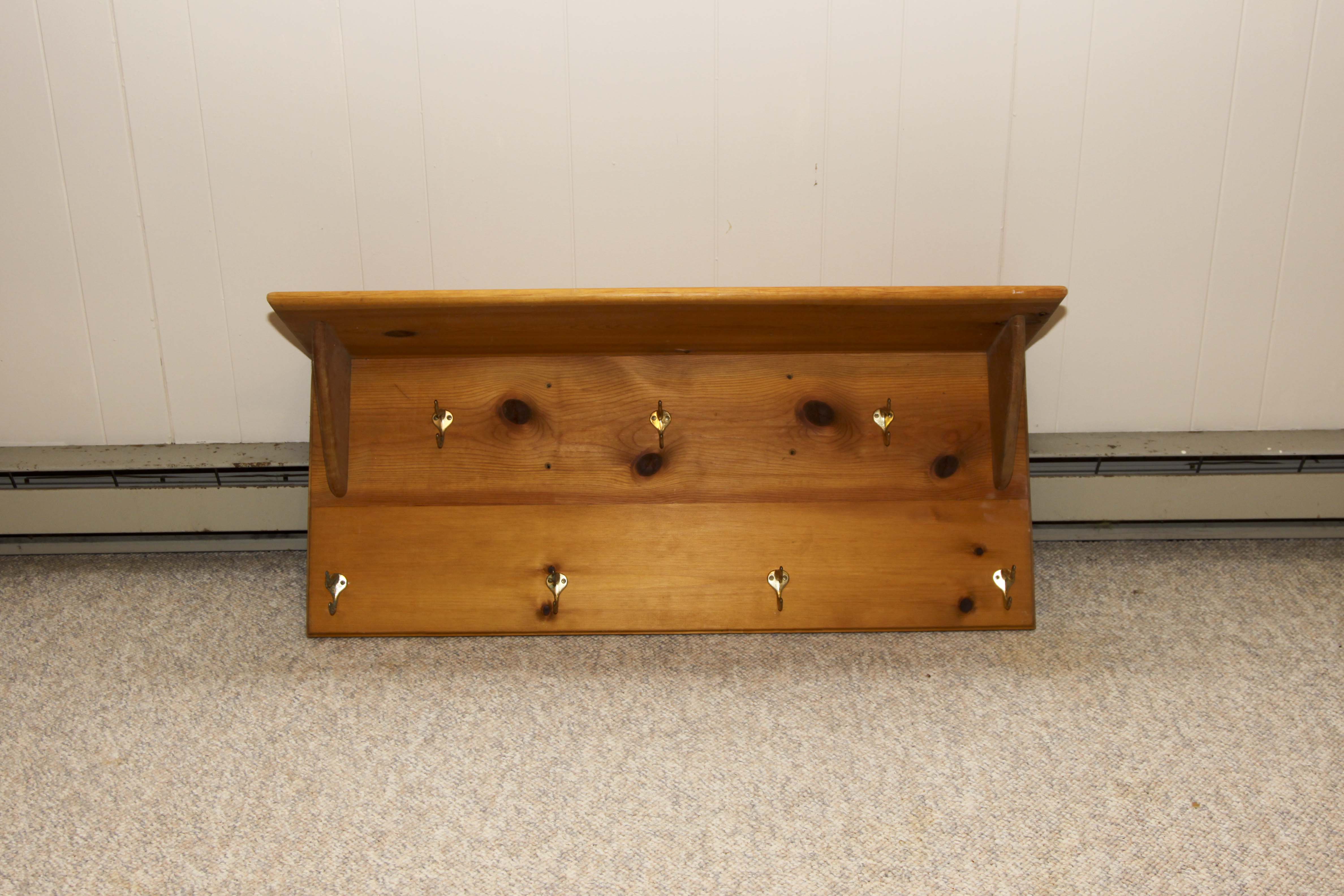 Mud Room/Laundry Room Shelf with Coat Hooks EBTH