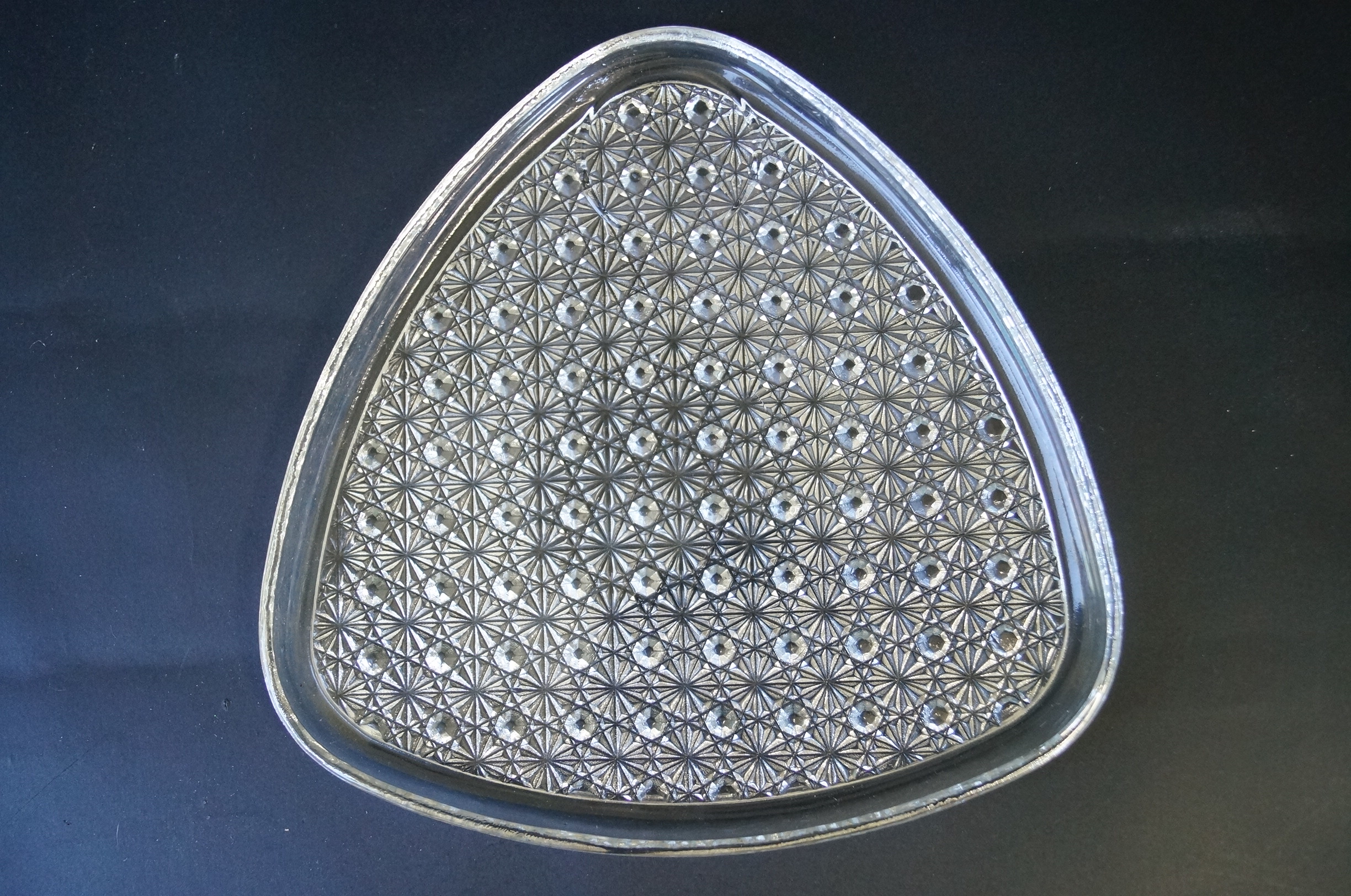 Set of Vintage Pressed Glass Snack Plates