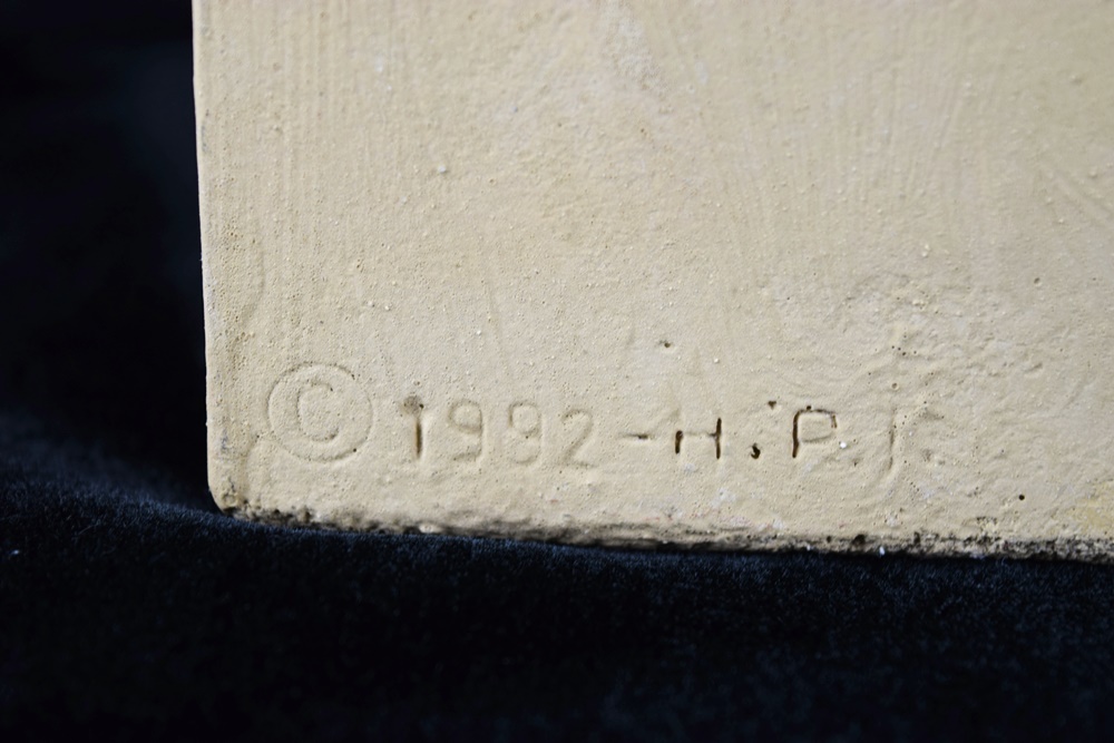 Regal Stoneware Lion and Shield Bookends