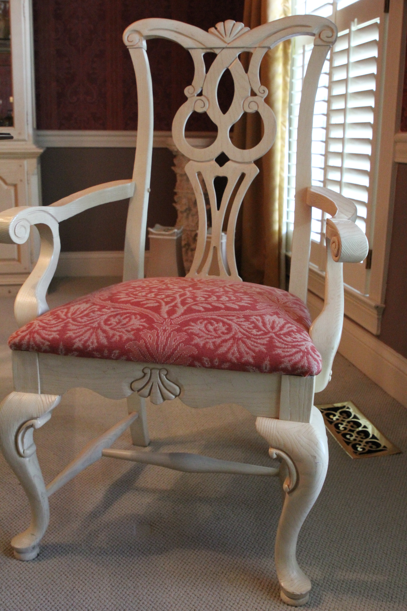 Thomasville Glass Top Dining Table and Six Chairs