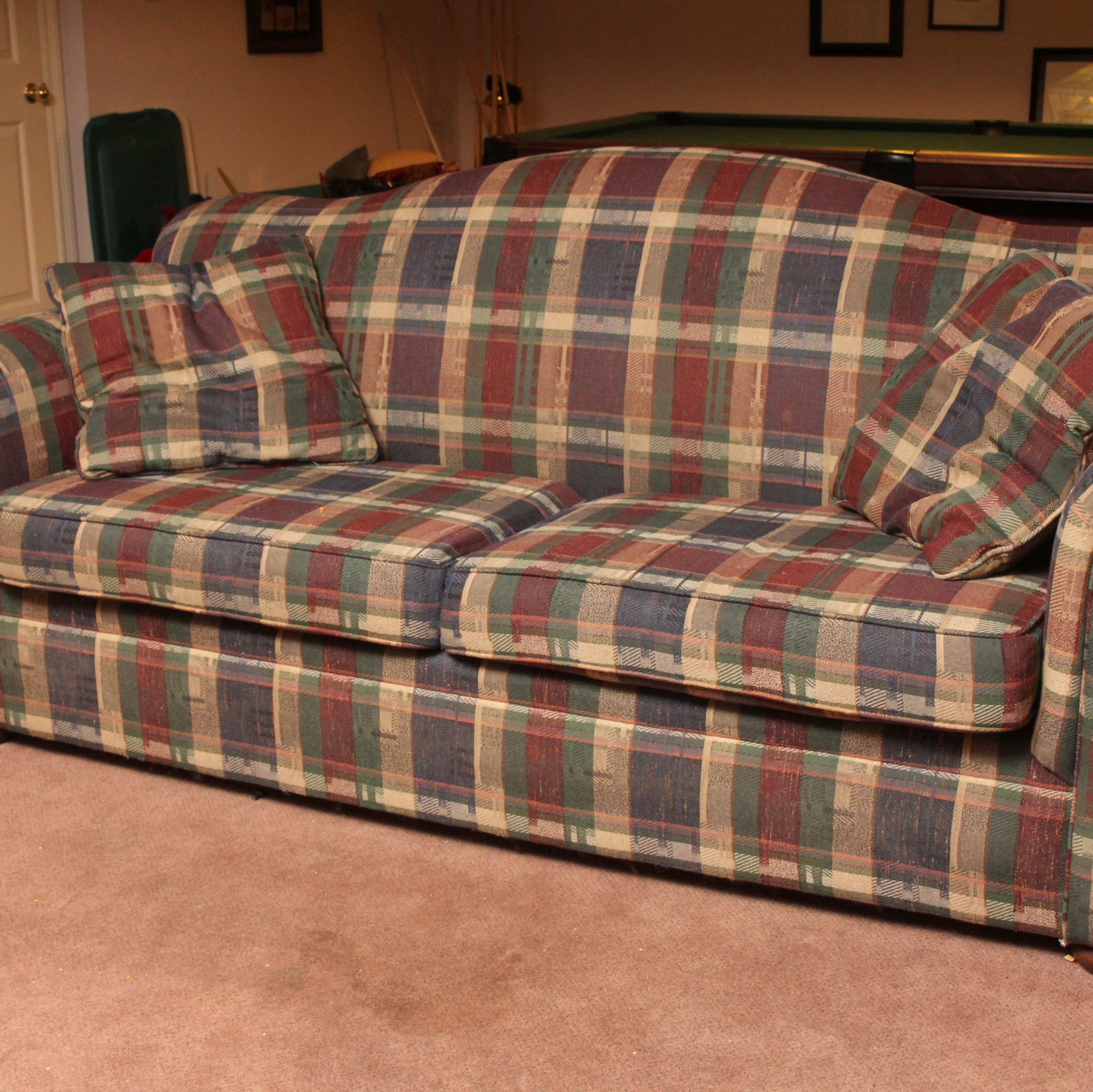 Hampton House Plaid Sofa