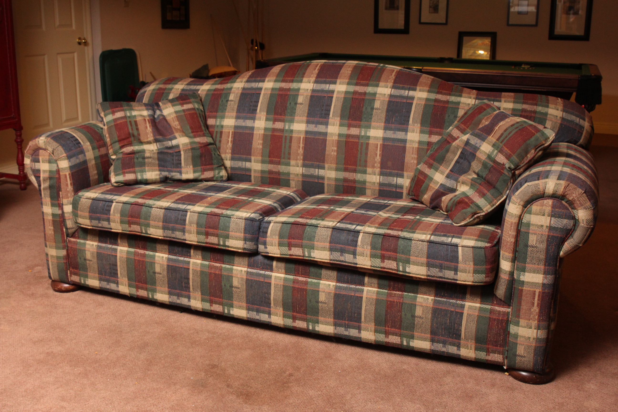 Hampton House Plaid Sofa
