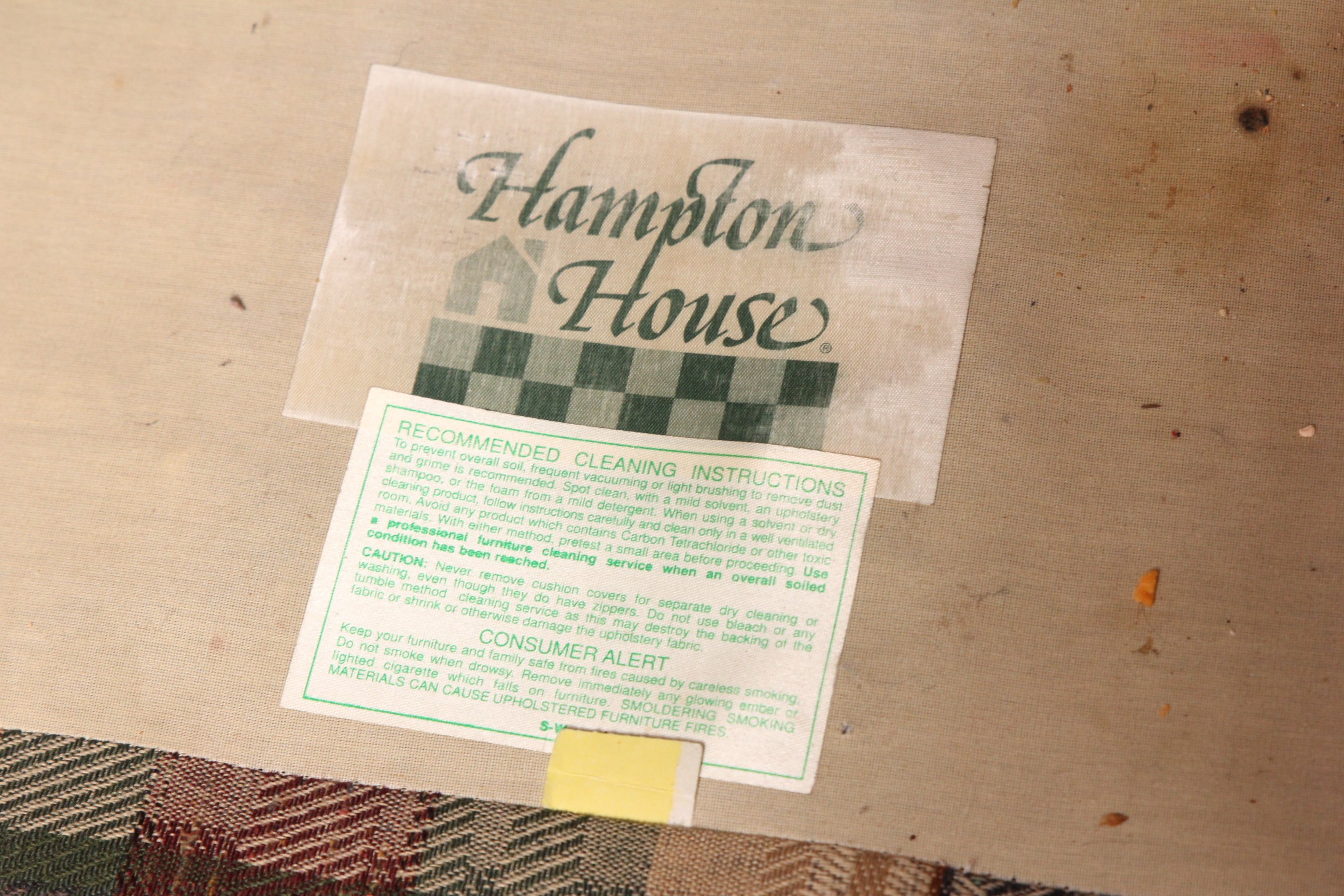 Hampton House Plaid Sofa