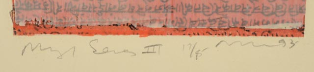 Michael David Mixed Media Etching "Miguel Series III"