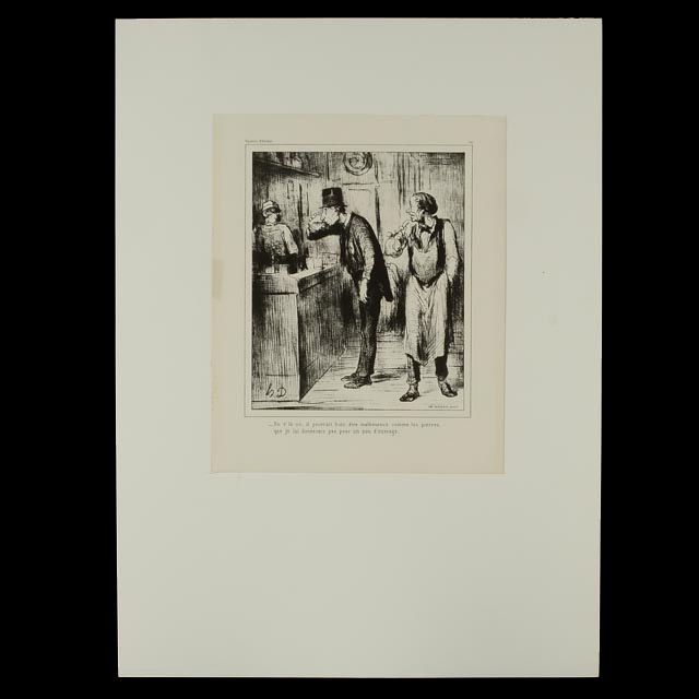 Honoré Daumier Lithograph from "Souvenirs d'Artistes"