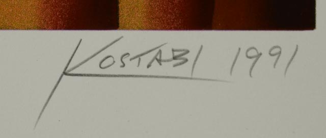 Mark Kostabi Signed Limited Edition Serigraph "Service"