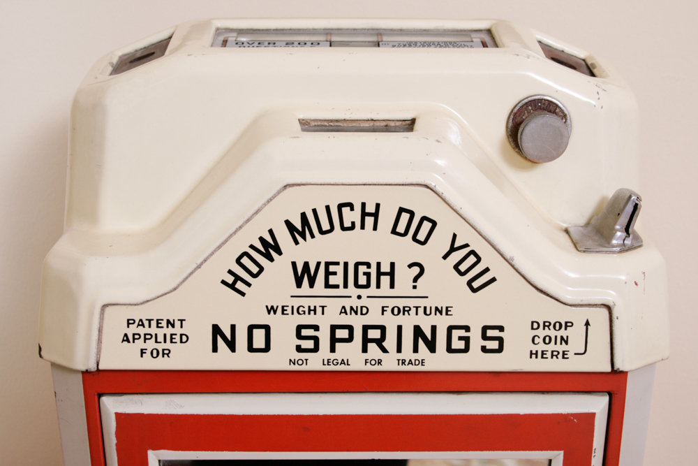 Vintage Watling Coin-Operated Fortune Telling Penny Scale