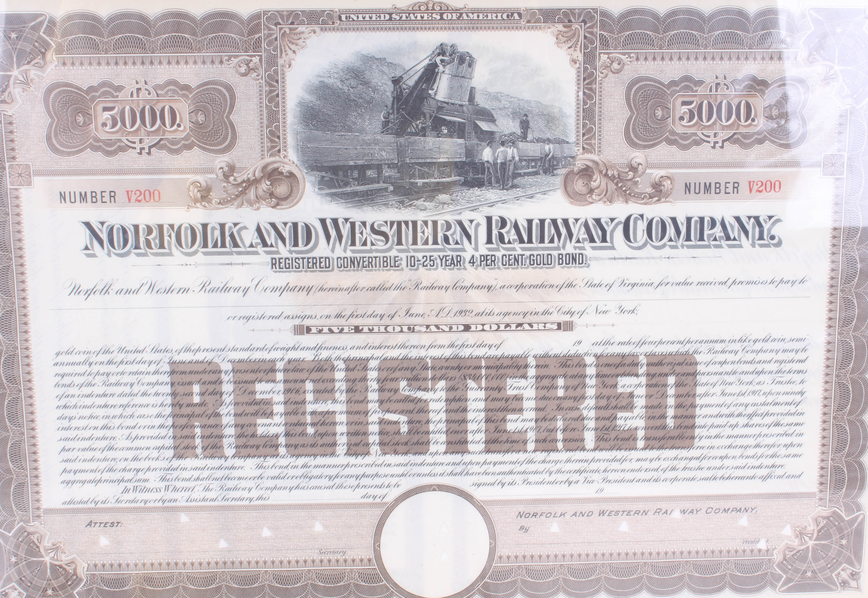 Assortment of Vintage Railway Bonds