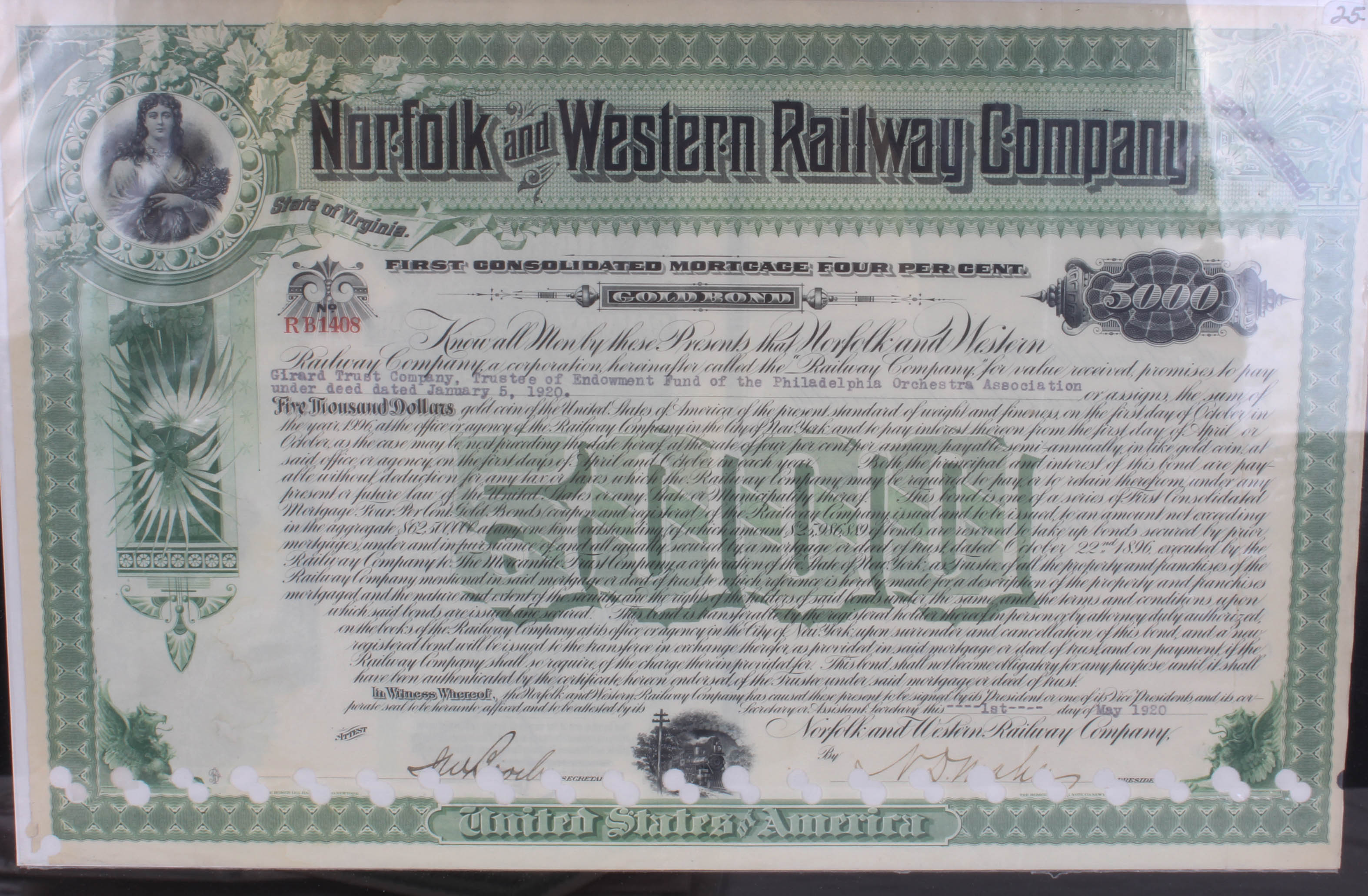Assortment of Vintage Railway Bonds