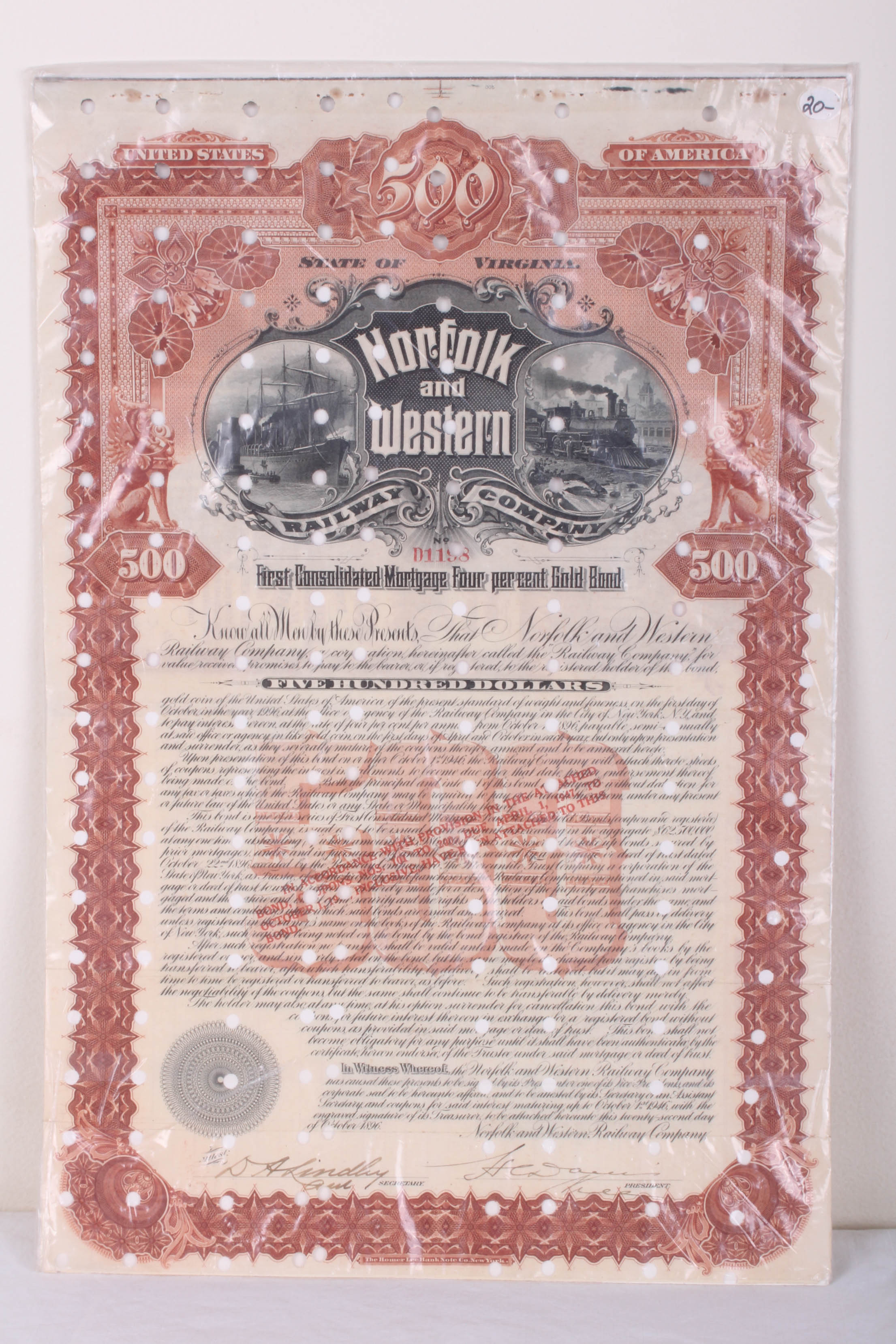 Assortment of Vintage Railway Bonds