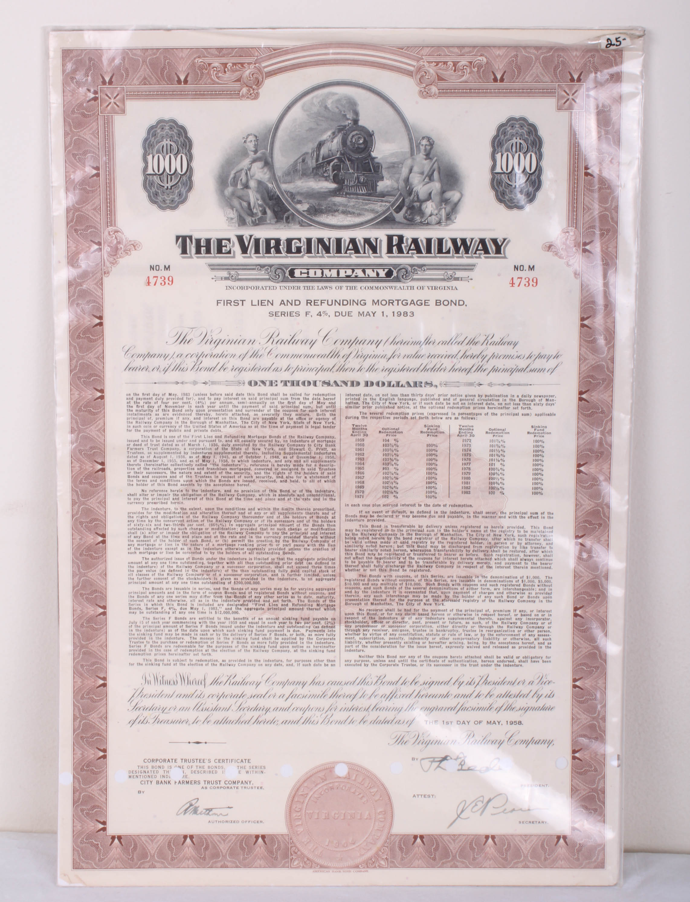 Assortment of Vintage Railway Bonds