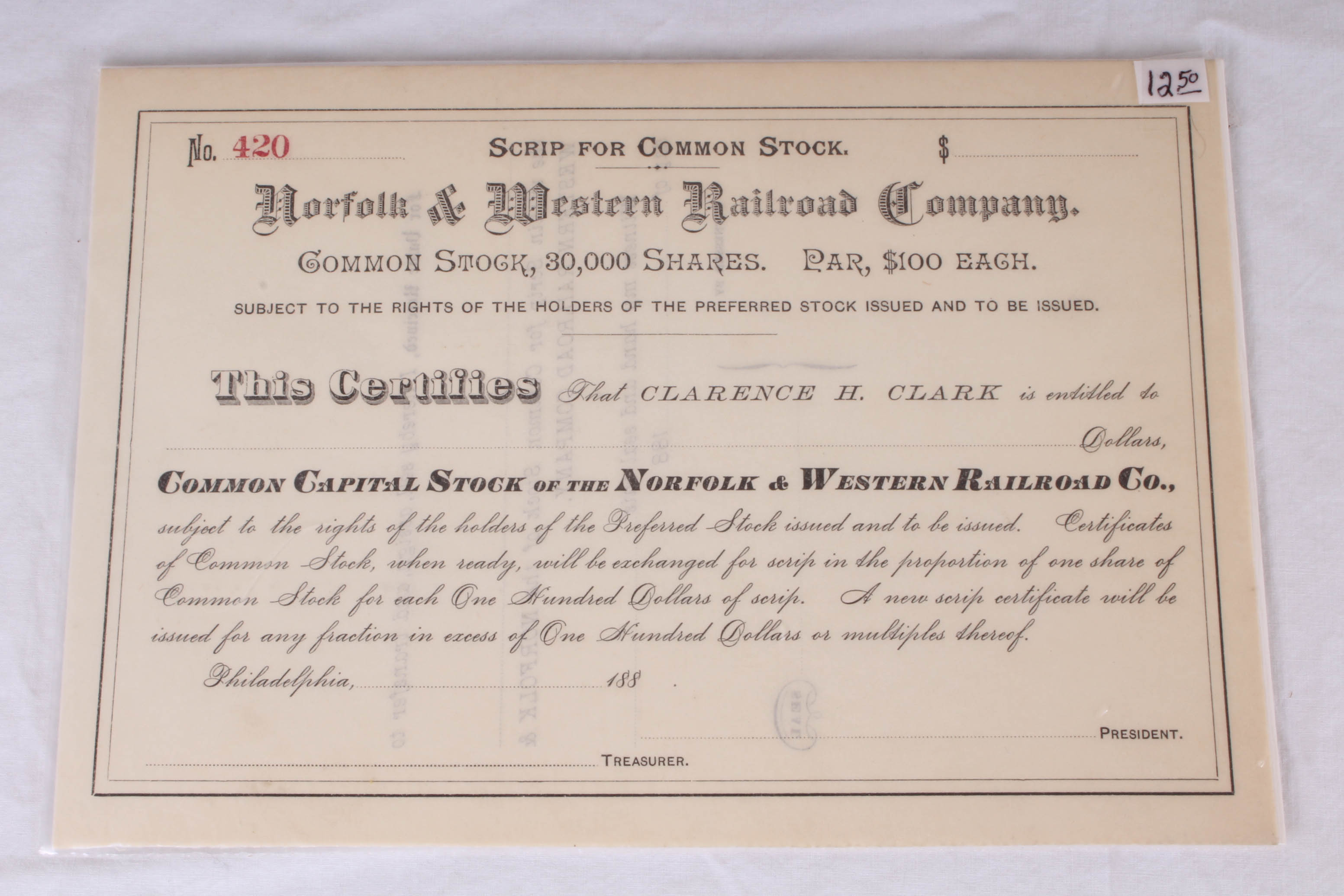 Assortment of Vintage Railway Bonds