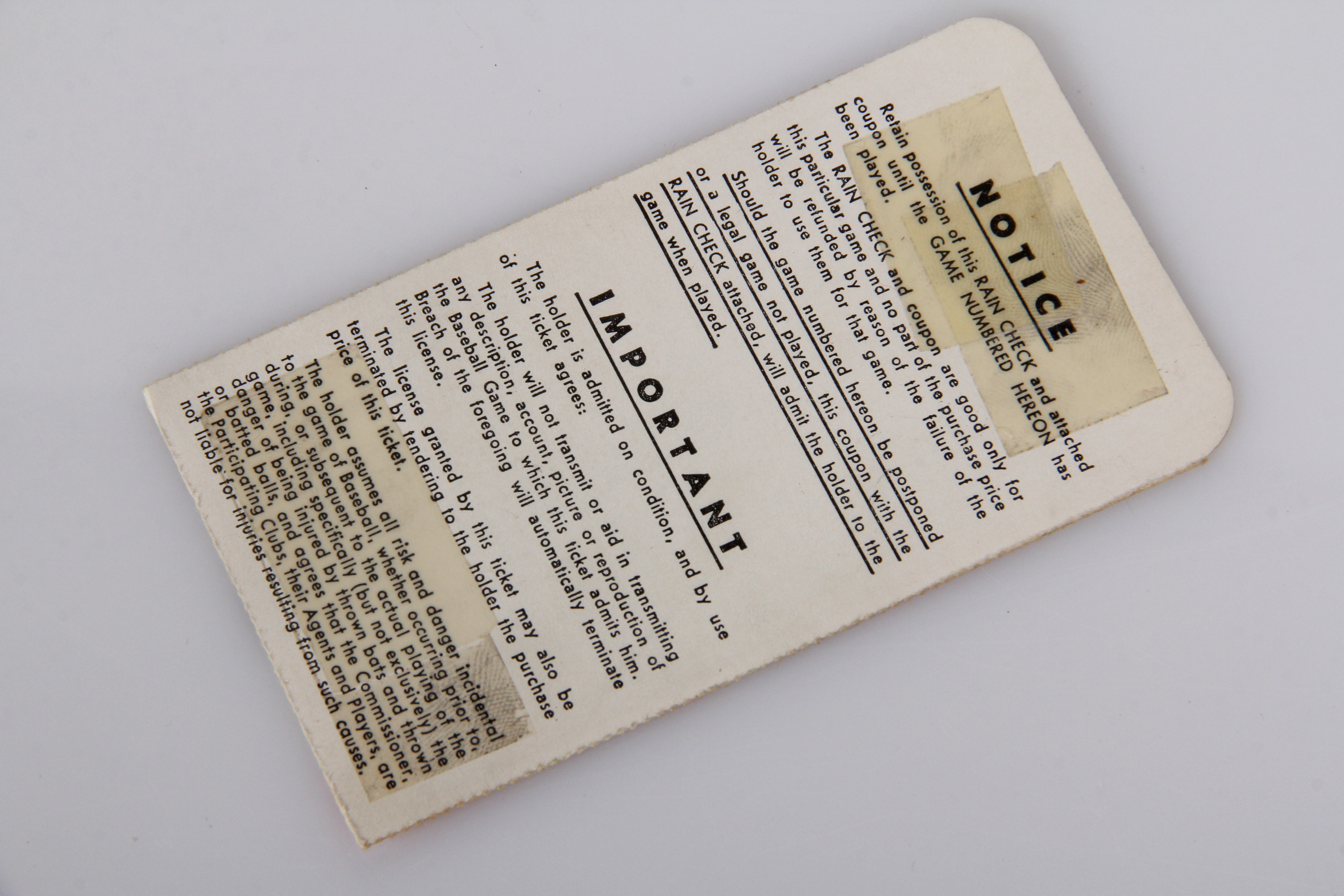 1962 World Series Game 6 Ticket Stub