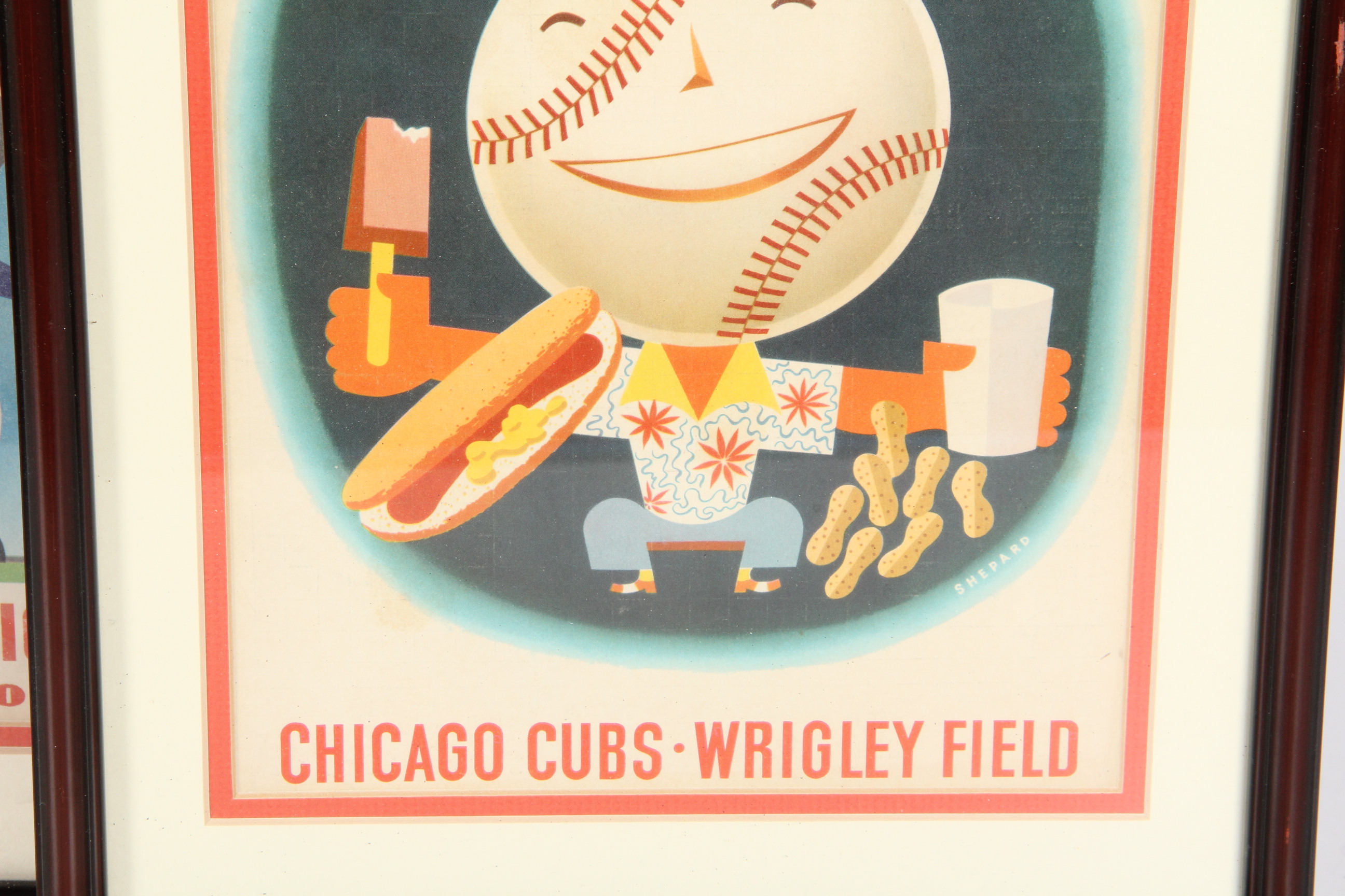 Pair of Framed 1950's Chicago Cubs Programs