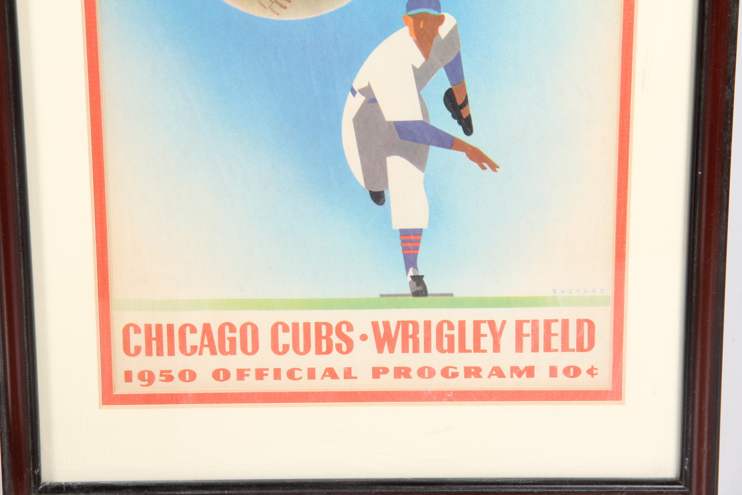 Pair of Framed 1950's Chicago Cubs Programs
