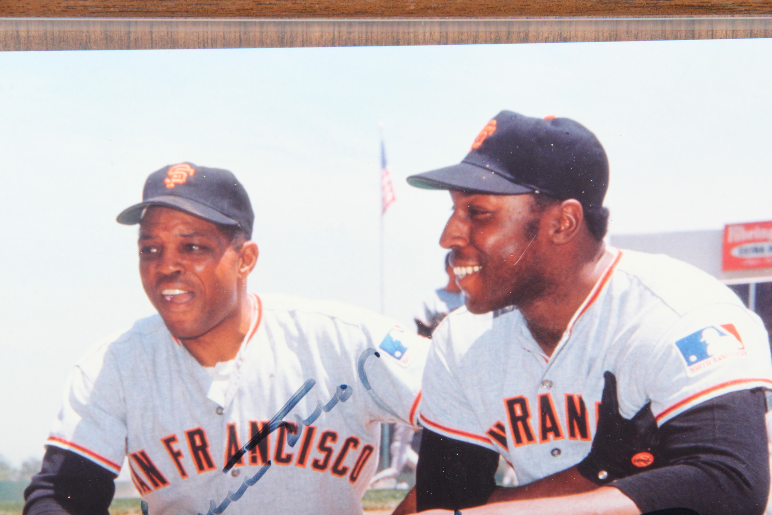 Willie Mays and Willie McCovey Autographed Plaque