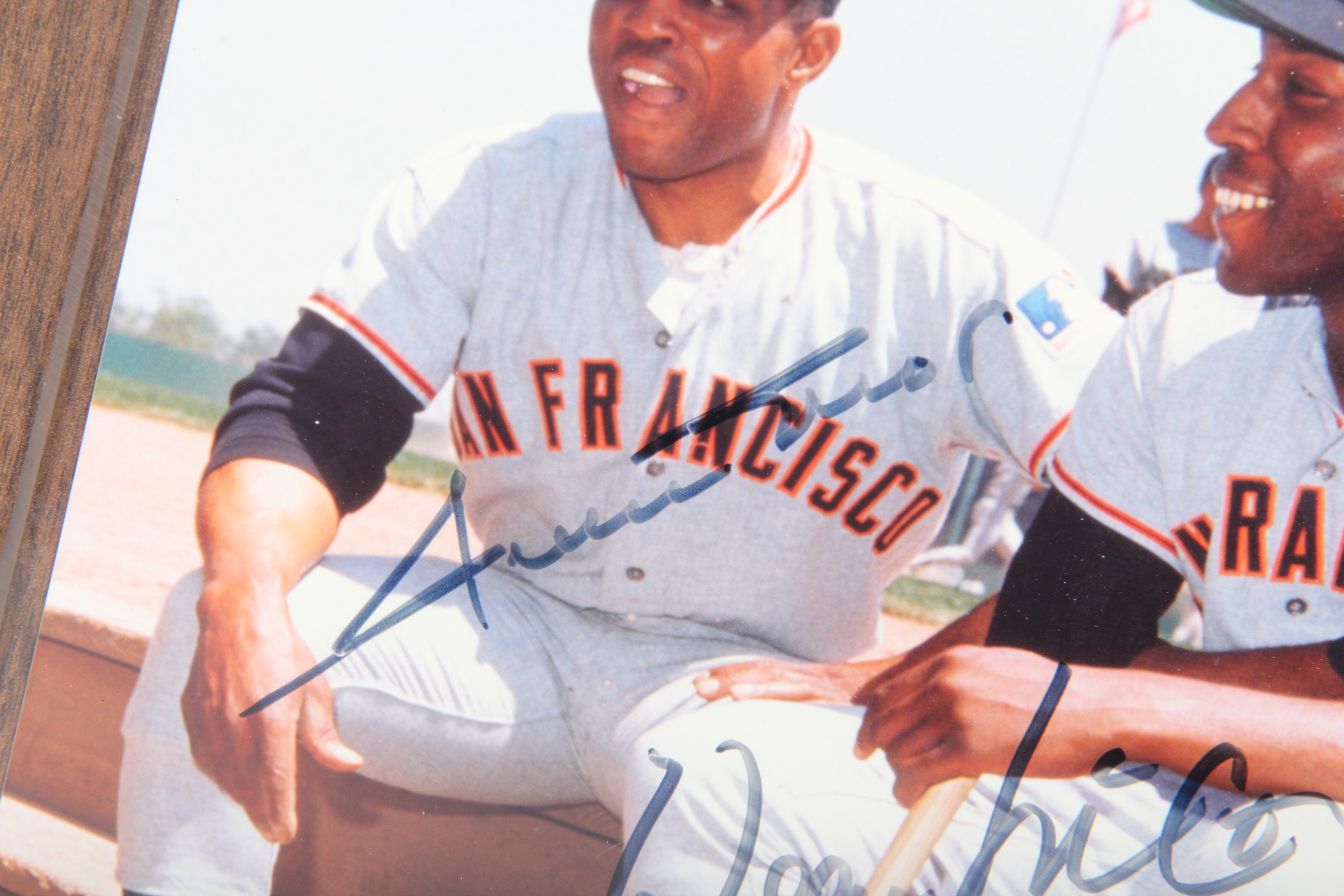 Willie Mays and Willie McCovey Autographed Plaque