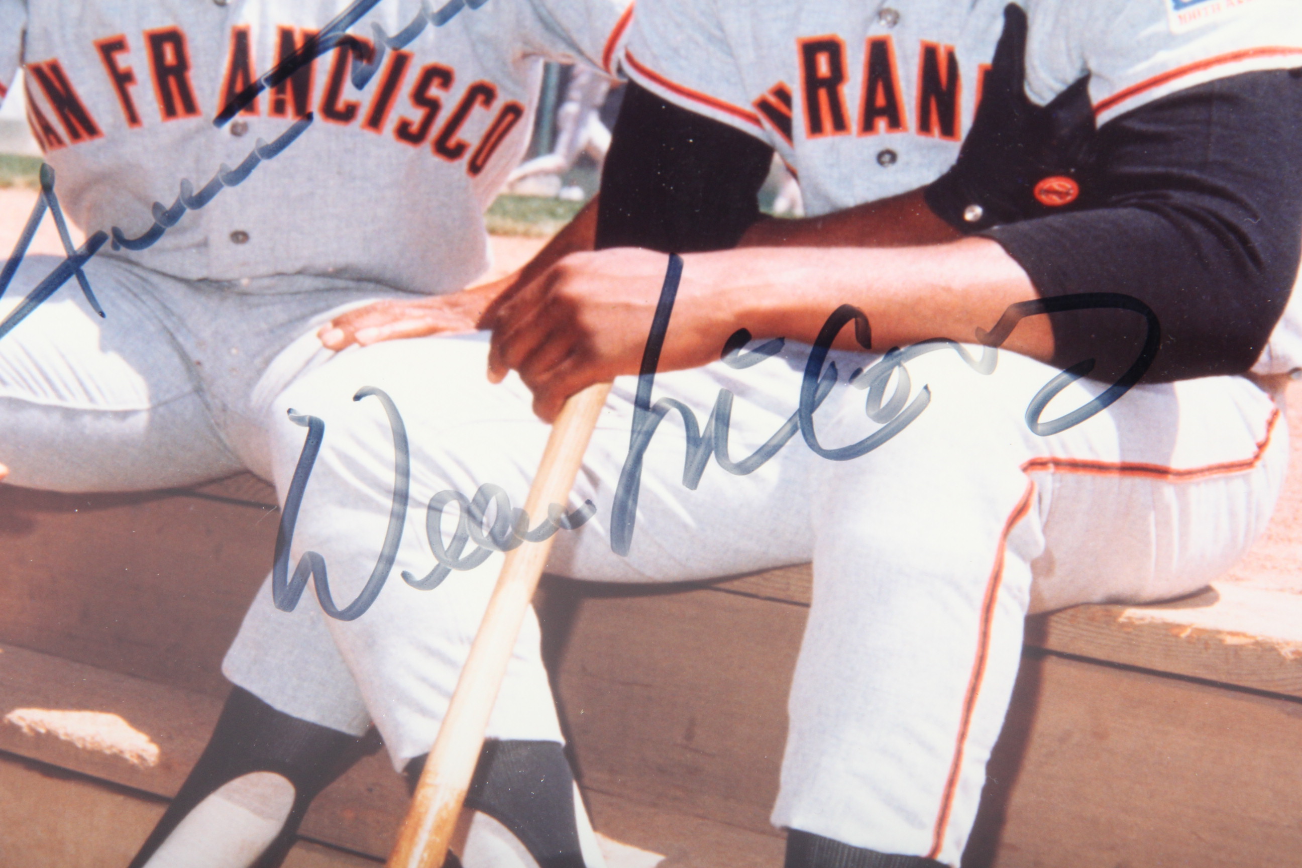 Willie Mays and Willie McCovey Autographed Plaque