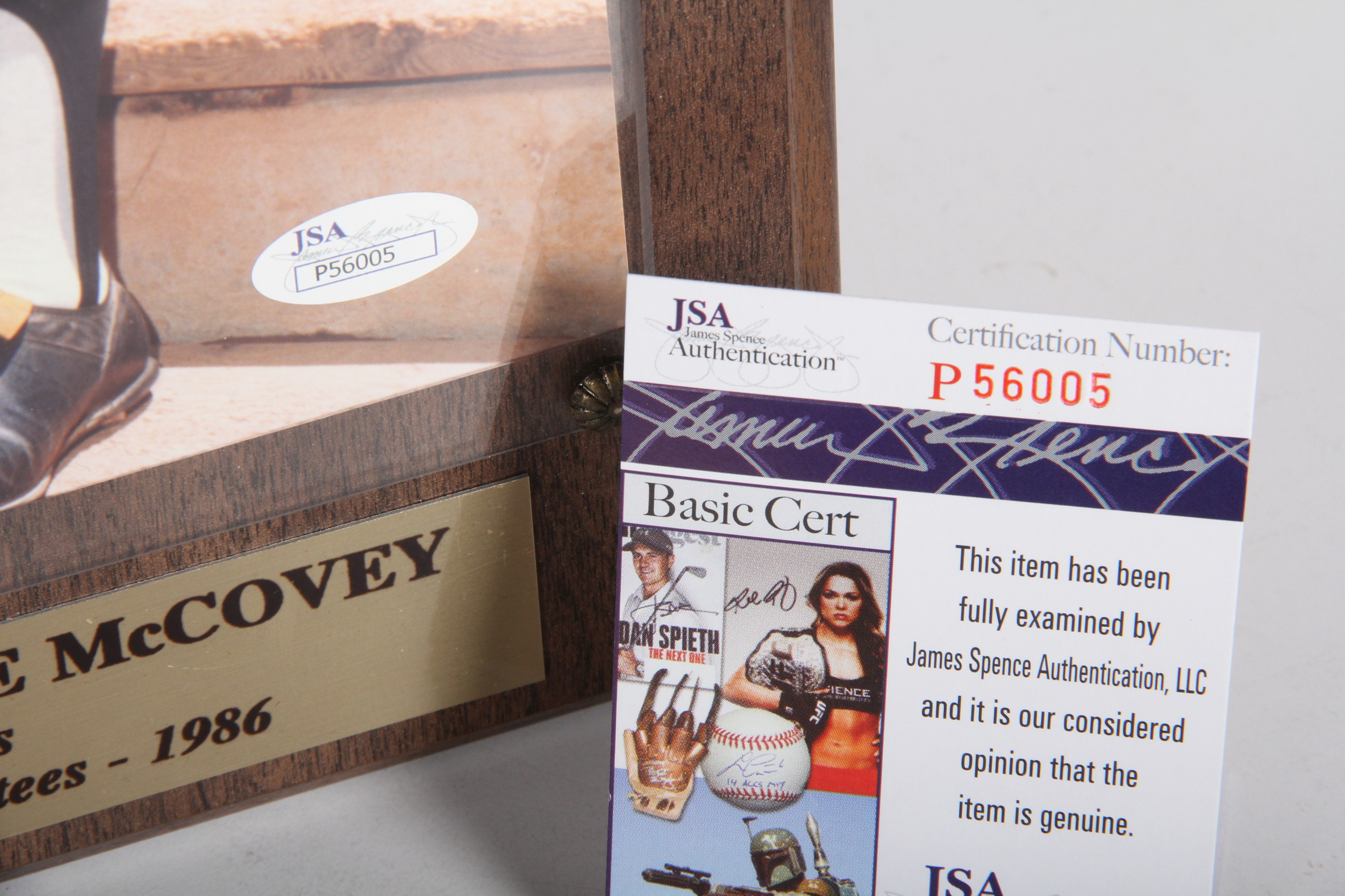 Willie Mays and Willie McCovey Autographed Plaque