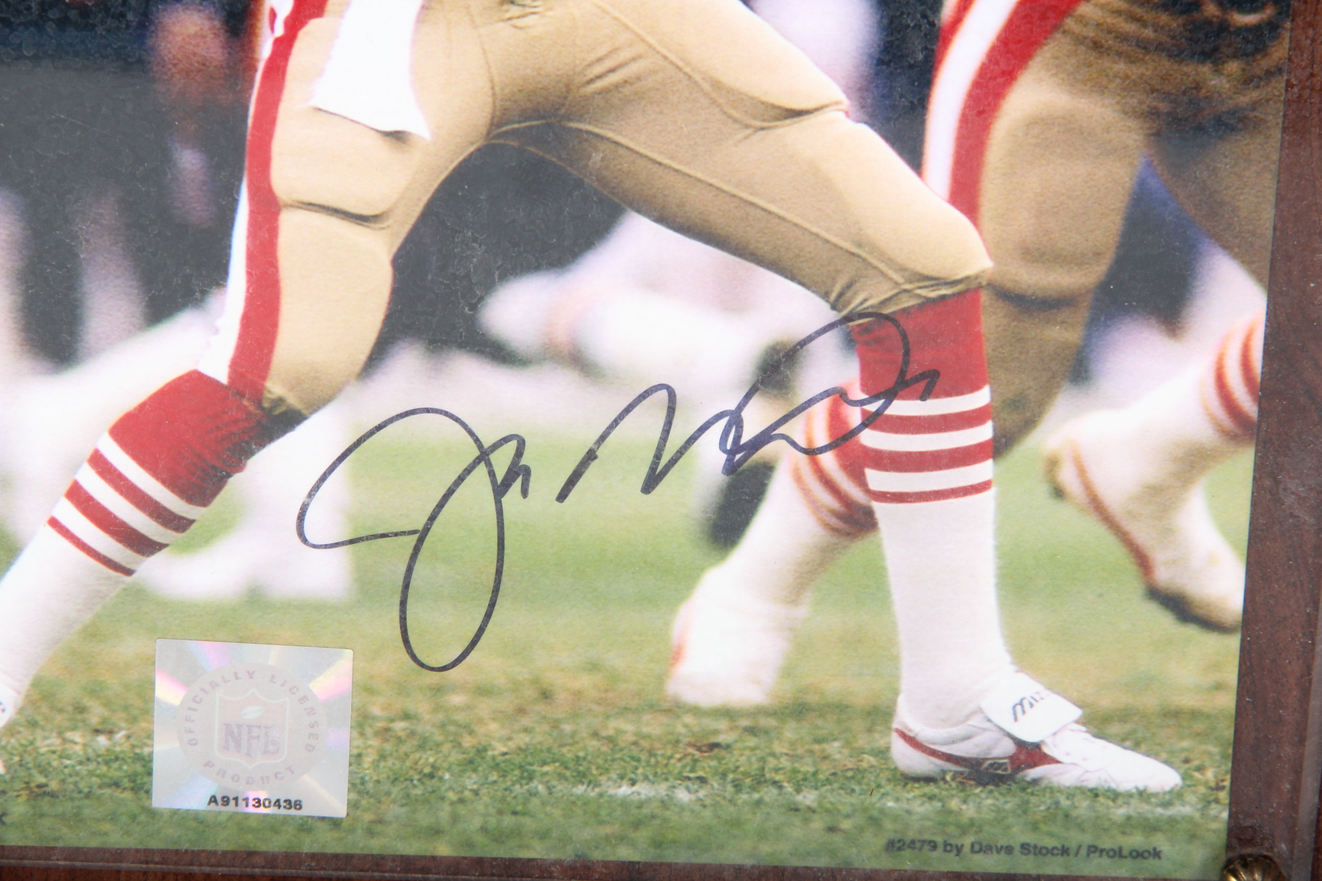 Joe Montana Autographed Photo Plaque