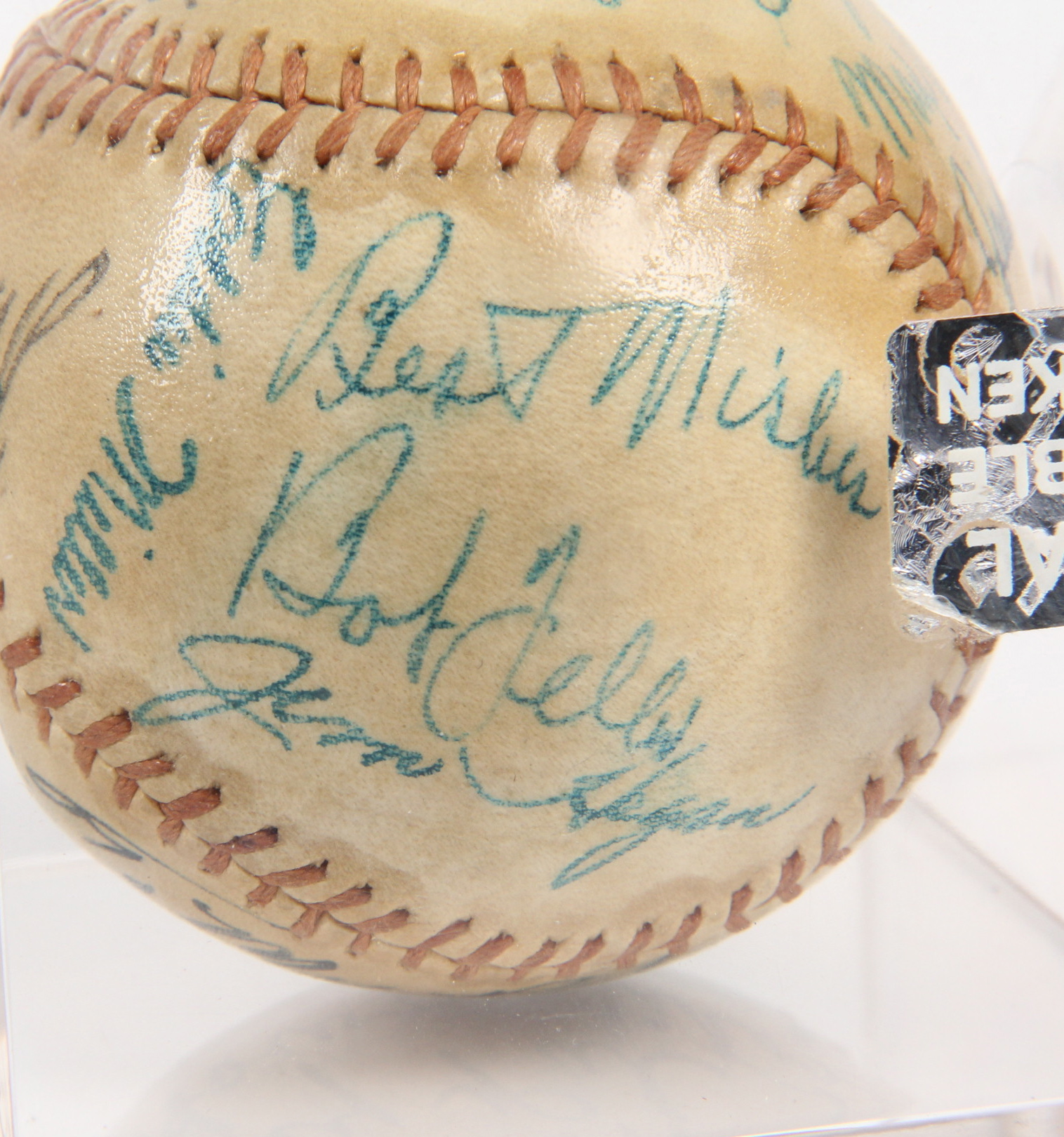 Vintage Babe Ruth, Jackie Robinson and Bob Feller Signed Baseball with Other Signatures