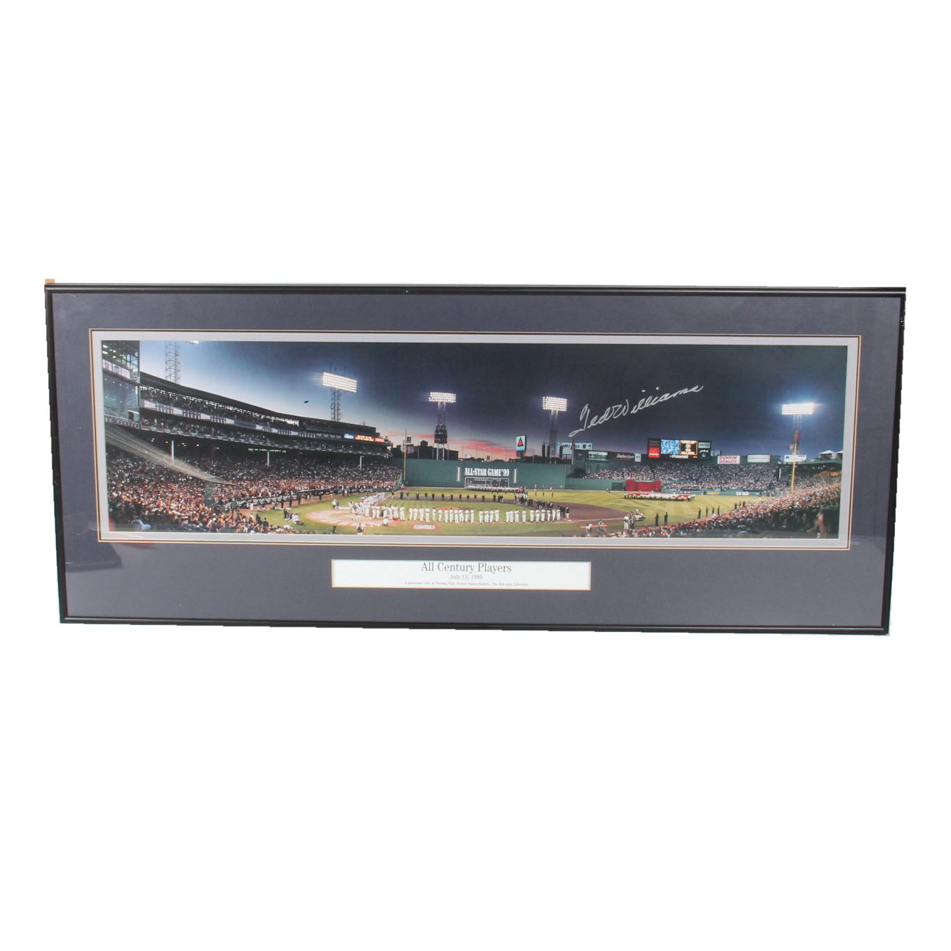 Ted Williams Signed All Century Players Offset Lithograph