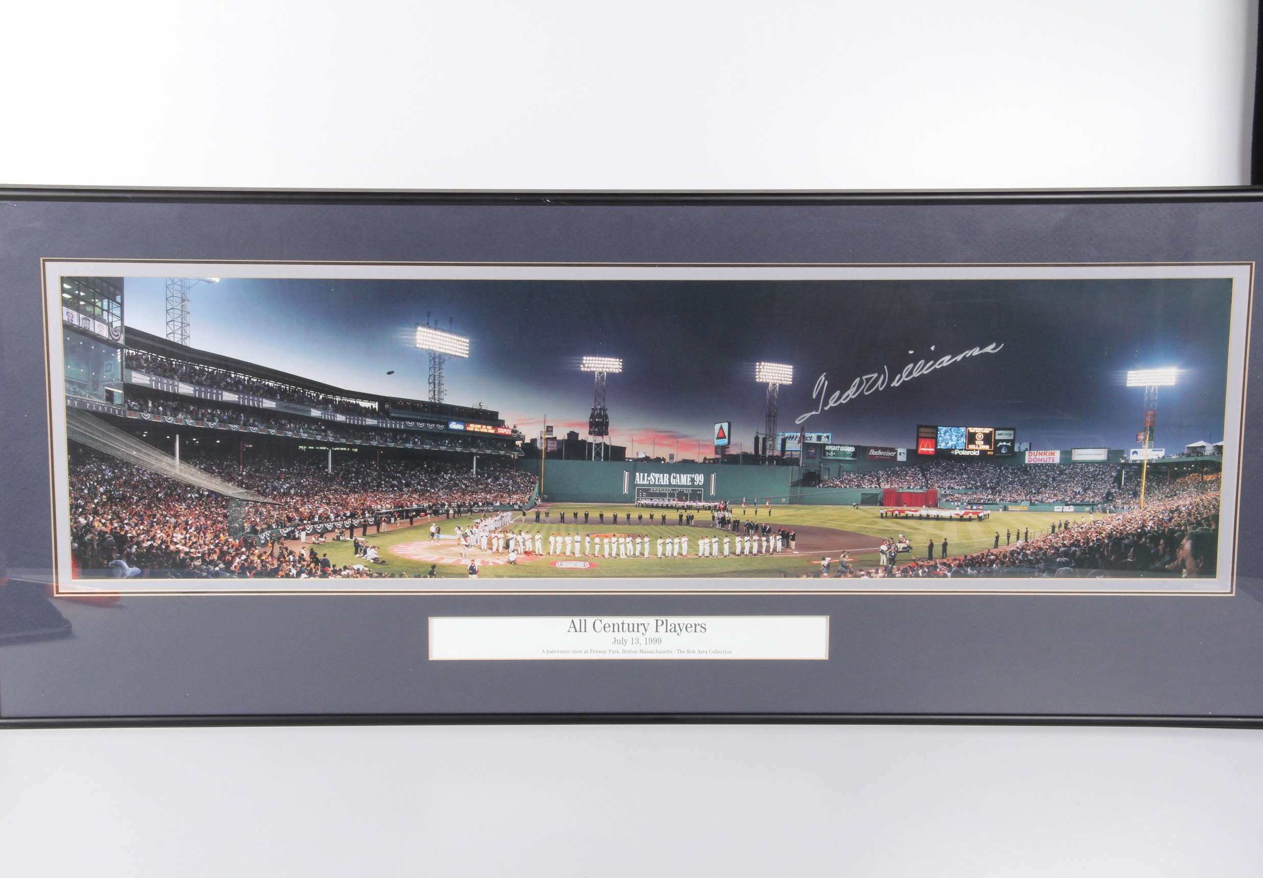 Ted Williams Signed All Century Players Offset Lithograph