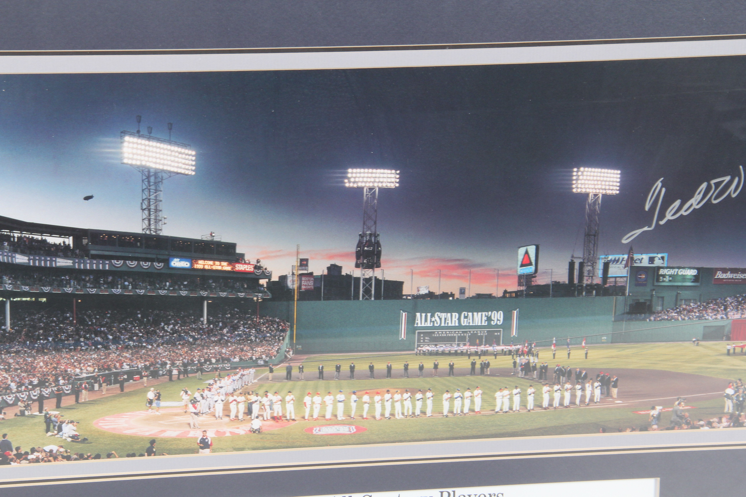 Ted Williams Signed All Century Players Offset Lithograph