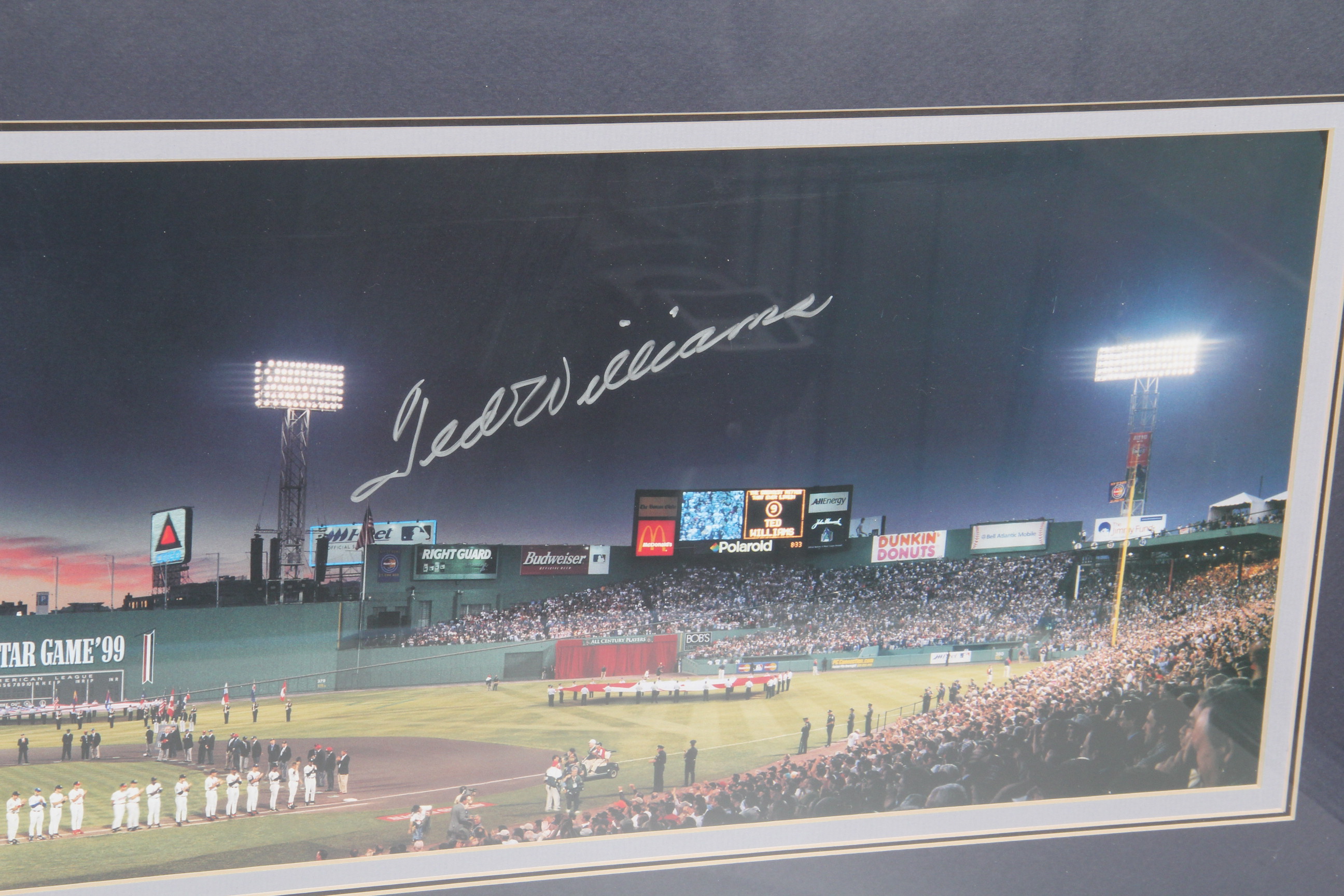 Ted Williams Signed All Century Players Offset Lithograph