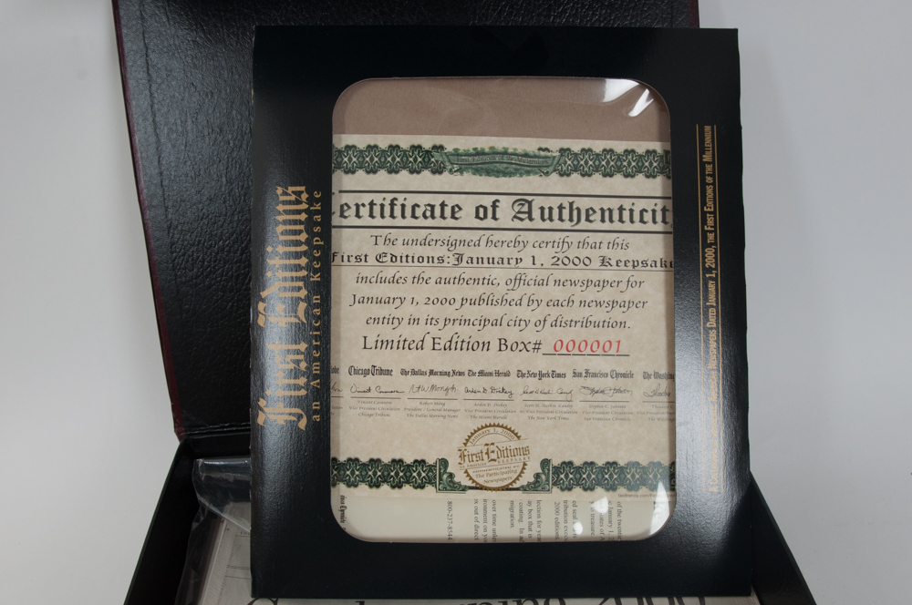 First Edition January 1, 2000 Newspapers