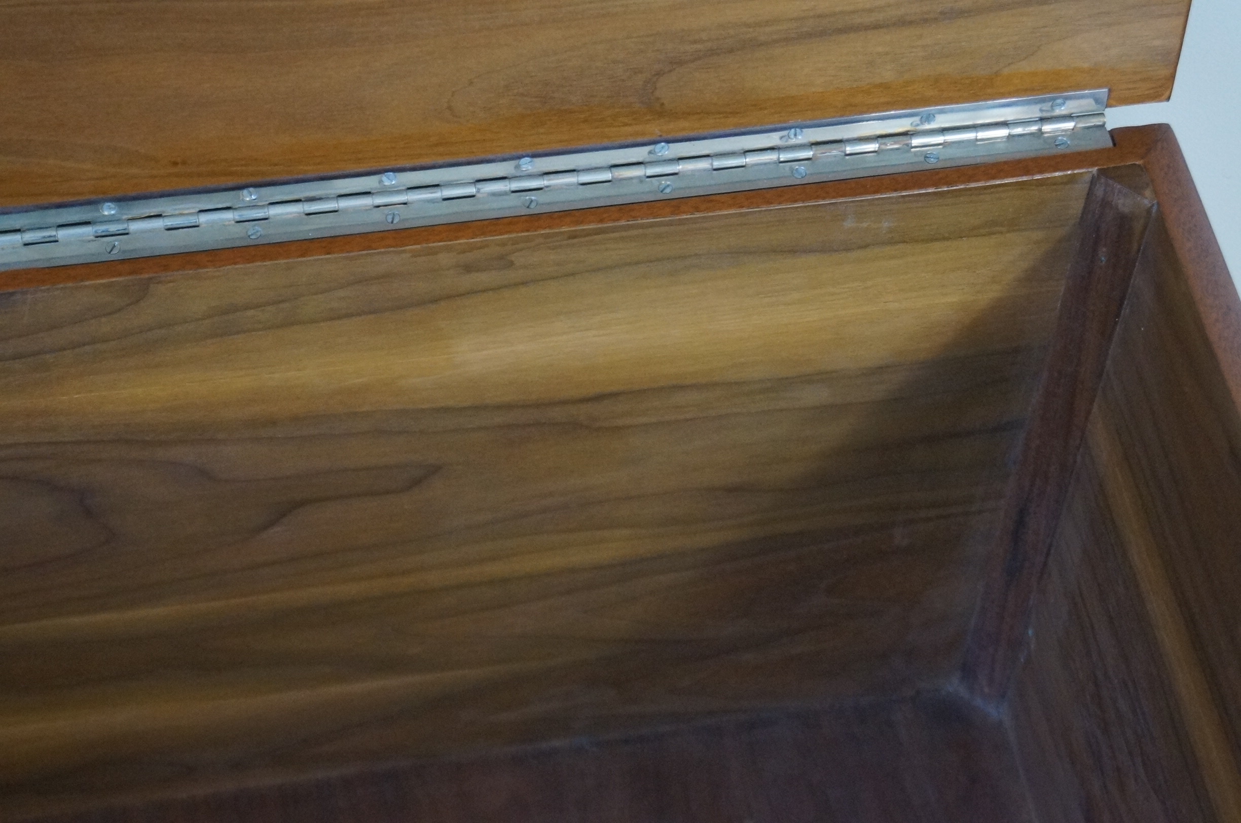 Mid Century Walnut Storage Coffee Table