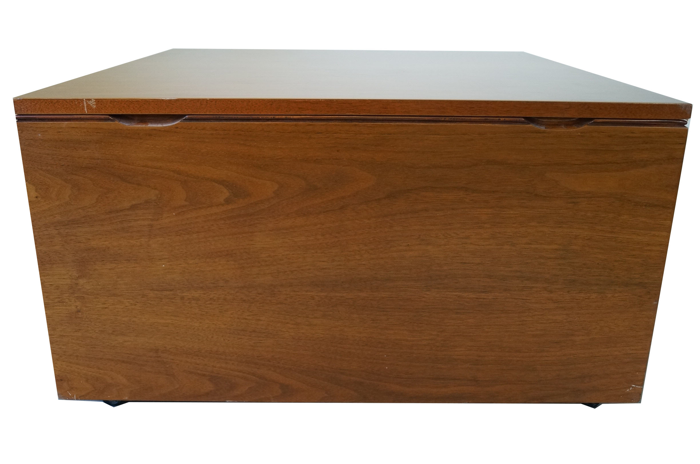 Mid Century Walnut Storage Coffee Table